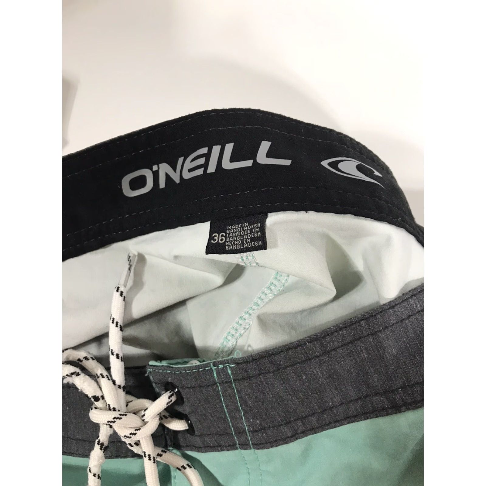 O'Neill O'Neill Classic Board Shorts 19" Size 36 Green/Gray Striped Mens Size US 36 / EU 52 - 4 Thumbnail