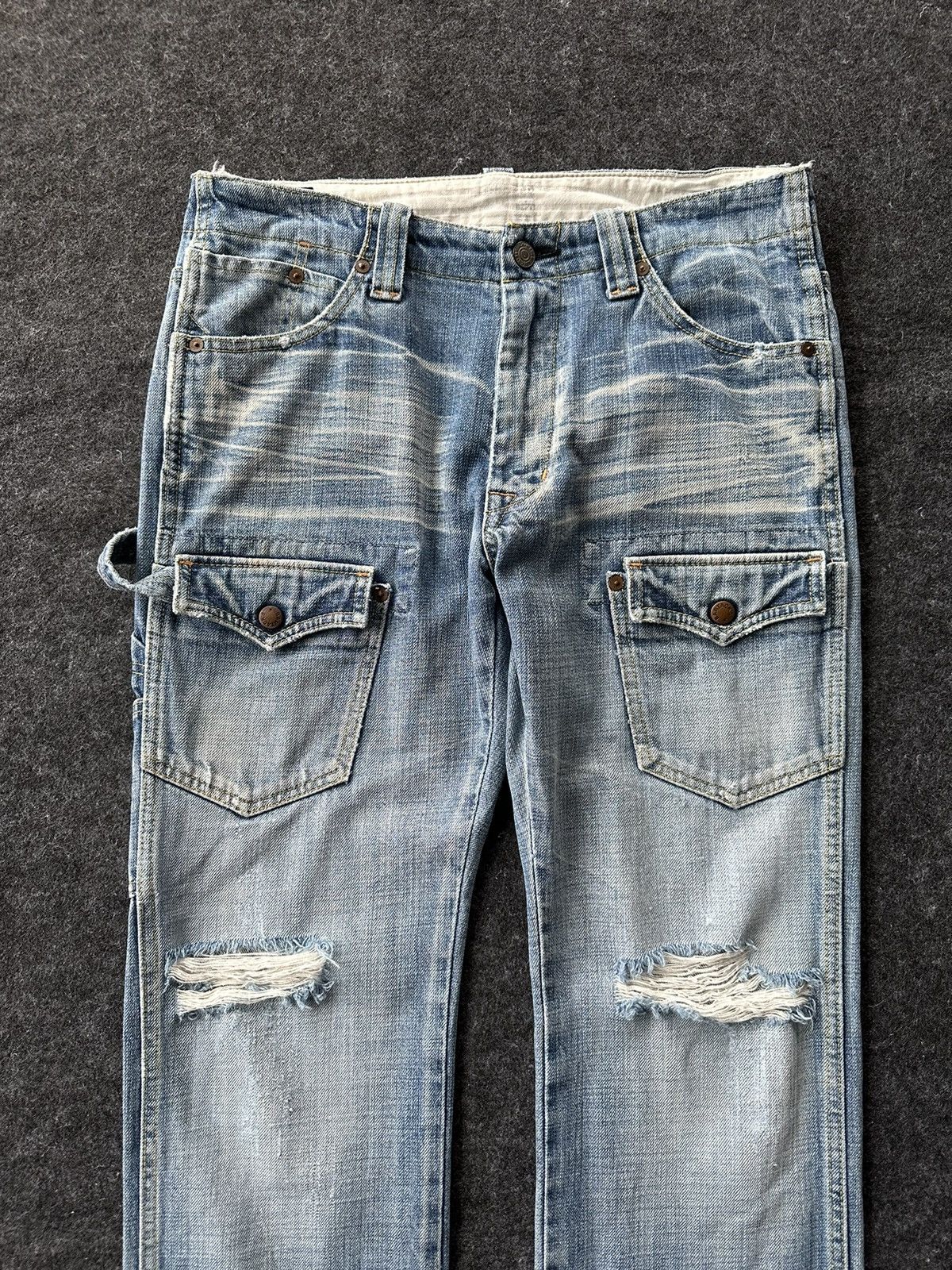 Beauty Beast × If Six Was Nine × Vintage Vintage Bartack Bushpant Faded Washed Denim D442 Size US 30 / EU 46 - 2 Thumbnail
