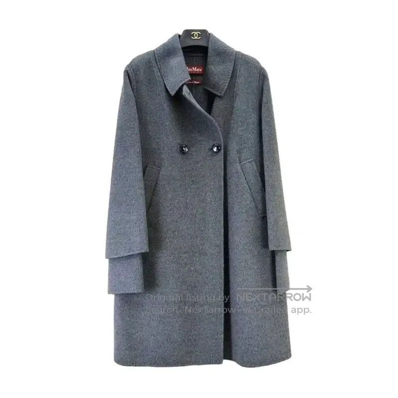 Max Mara MaxMara Elegant Gray Wool Mid-Length Coat . Size XL / US 12-14 / IT 48-50 - 1 Thumbnail