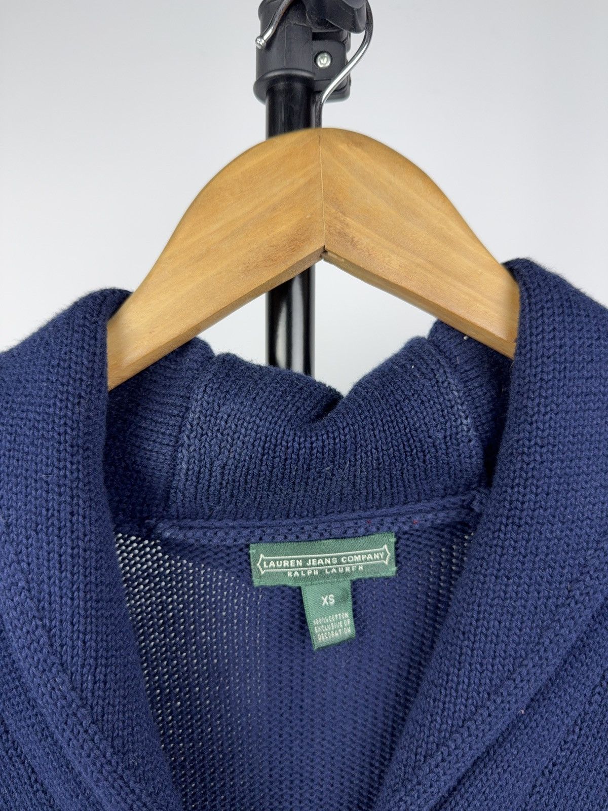 Polo Ralph Lauren 00s Ralph Lauren Jeans Co Crest Shawl Collar Knit Cardigan Size XS / US 0-2 / IT 36-38 - 5 Thumbnail