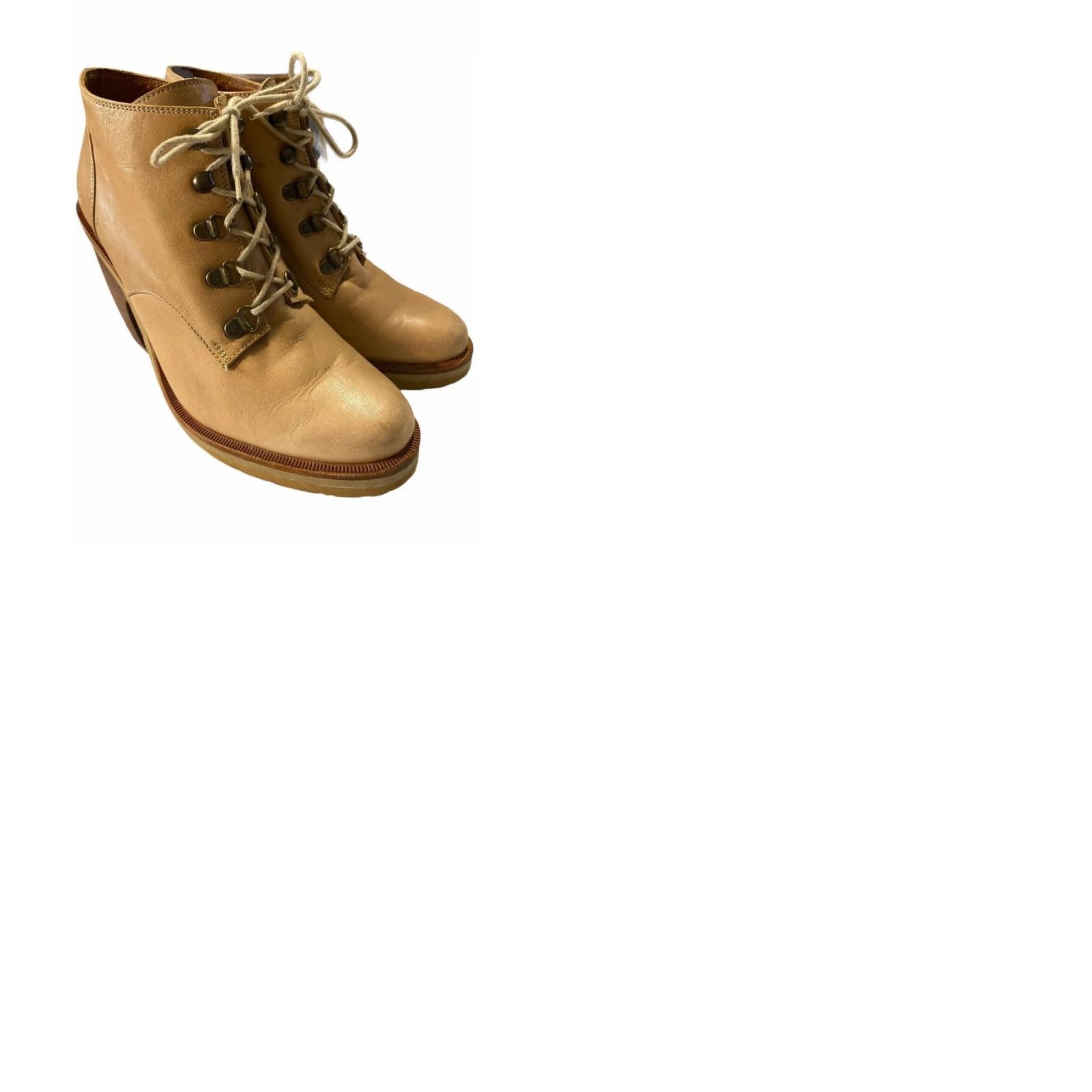 Rachel Comey Rachel Comey Boots Women Brown Leather Block Heel Lace Up Ankle Sz 7 Casual Mars Bootie Size US 7 / IT 37 - 9 Thumbnail