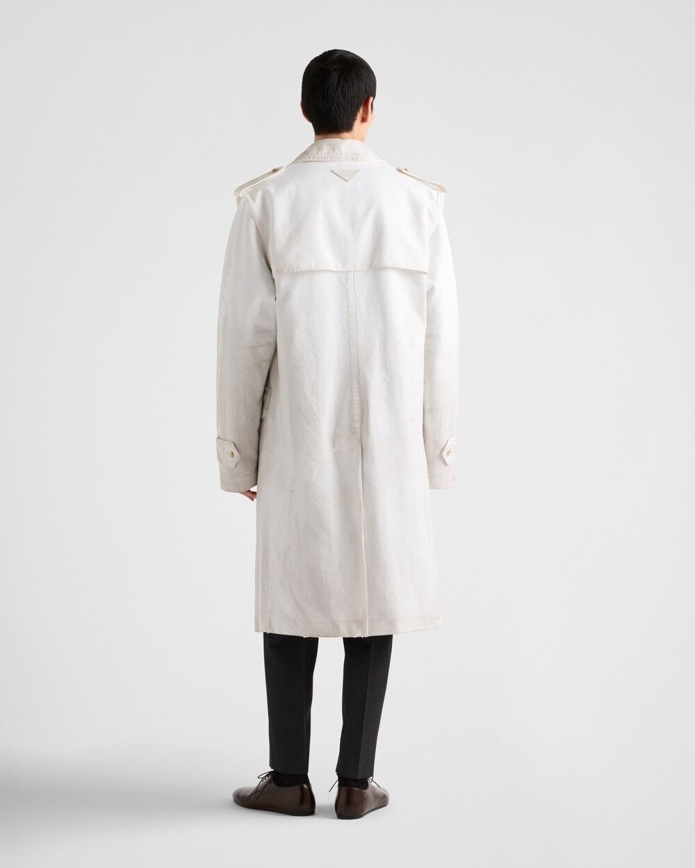 Prada o1bcso1str1025 Canvas Old Coat in White Size US S / EU 44-46 / 1 - 3 Thumbnail