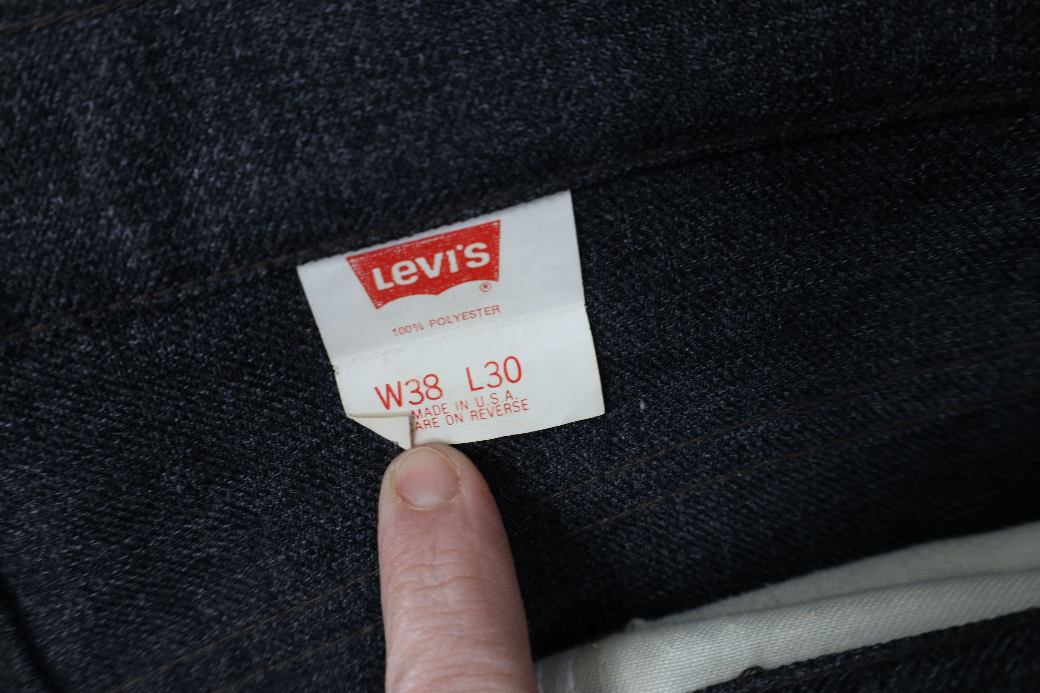 Levi's Vintage 90s Levis Knit Flared Wide Leg Chino Pants Gray USA Size US 38 / EU 54 - 7 Thumbnail