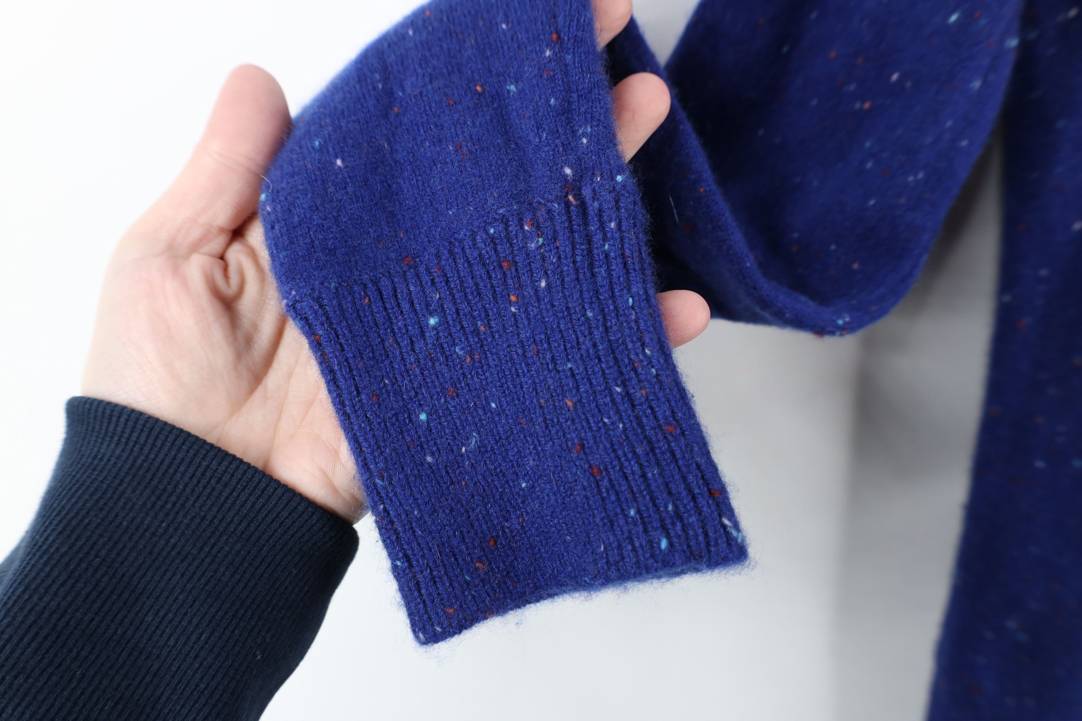 Lands' End × Vintage Vintage Lands End Rainbow Cashmere Knit Turtleneck Sweater Size XS / US 0-2 / IT 36-38 - 4 Thumbnail