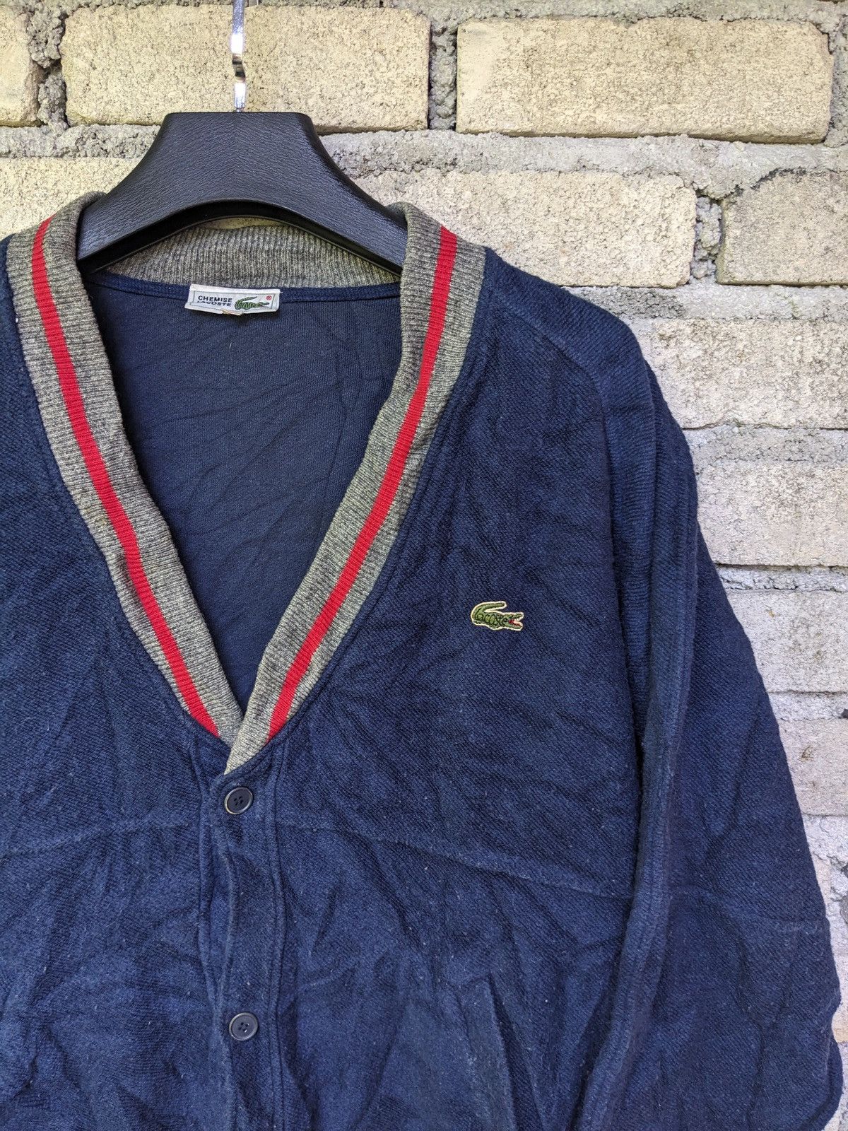 Lacoste Vintage Lacoste Chemise Wool Knit Vest – NAVY Size US XL / EU 56 / 4 - 6 Thumbnail