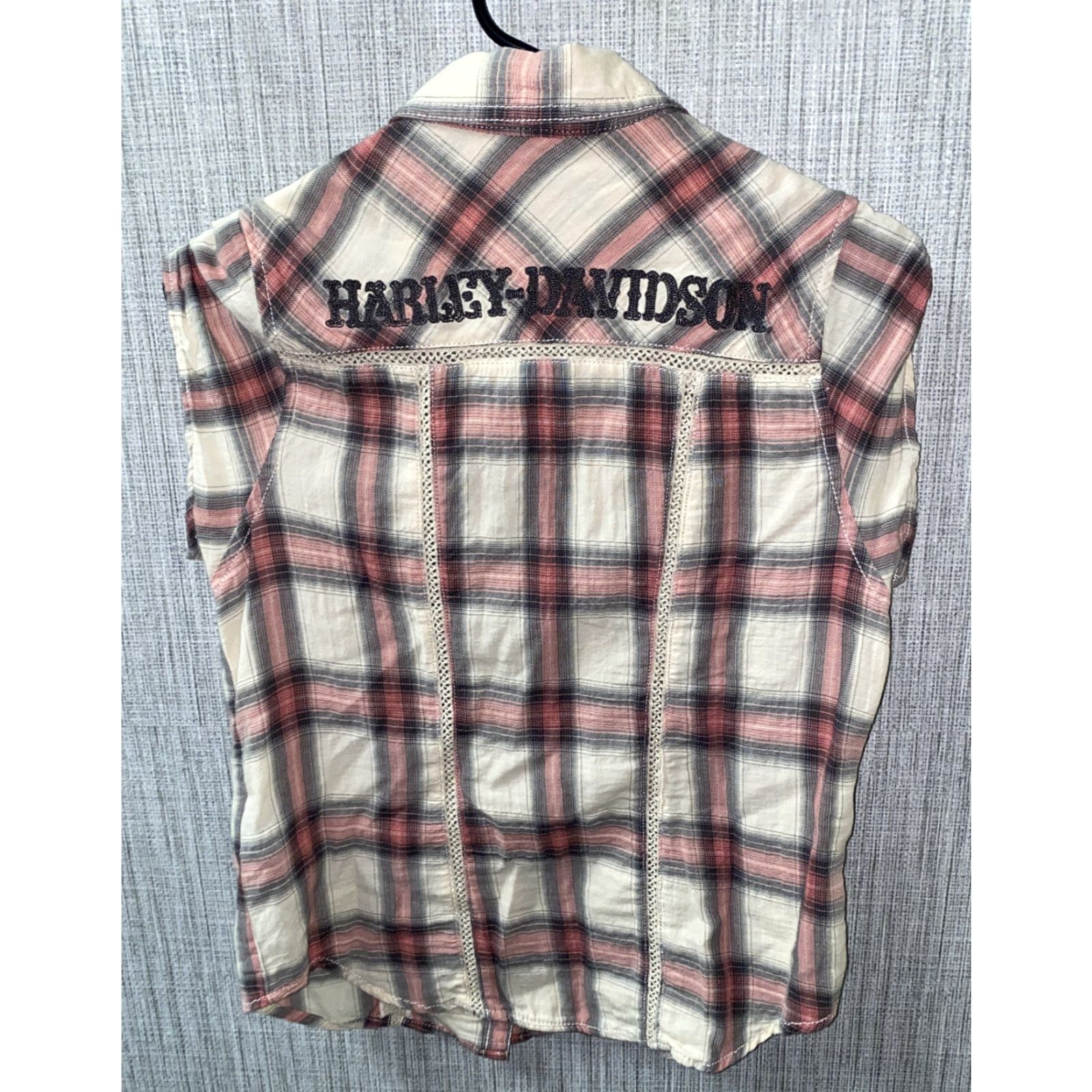 Harley Davidson Harley-Davidson Women's Plaid Button-Up Shirt Size XS Sleeveless Multicolor Casual Size XS / US 0-2 / IT 36-38 - 4 Thumbnail