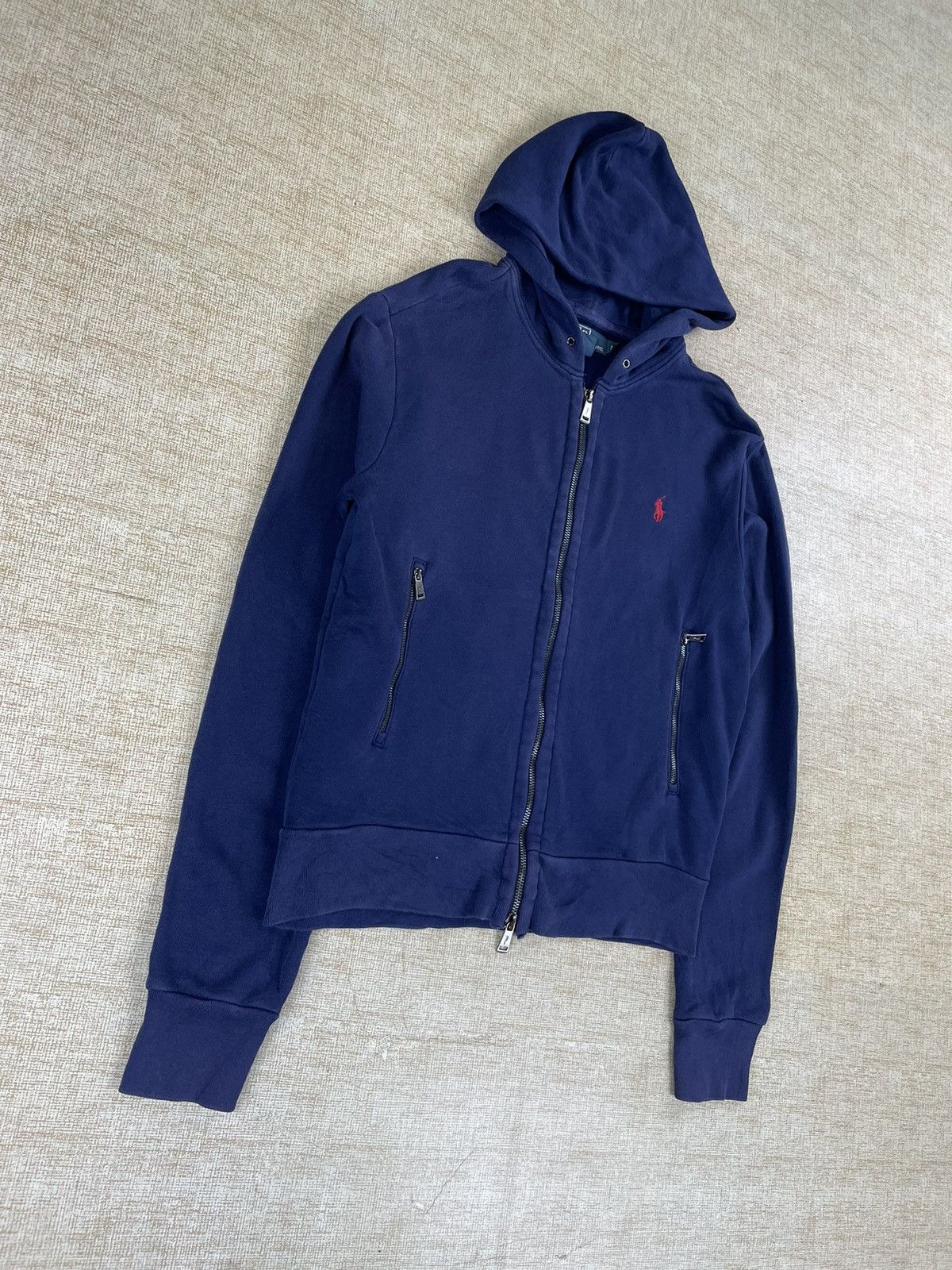 Polo Ralph Lauren × Vintage POLO RALPH LAUREN Vintage 90s Embroidery Logo Zipper Hoodie Size US M / EU 48-50 / 2 - 2 Thumbnail