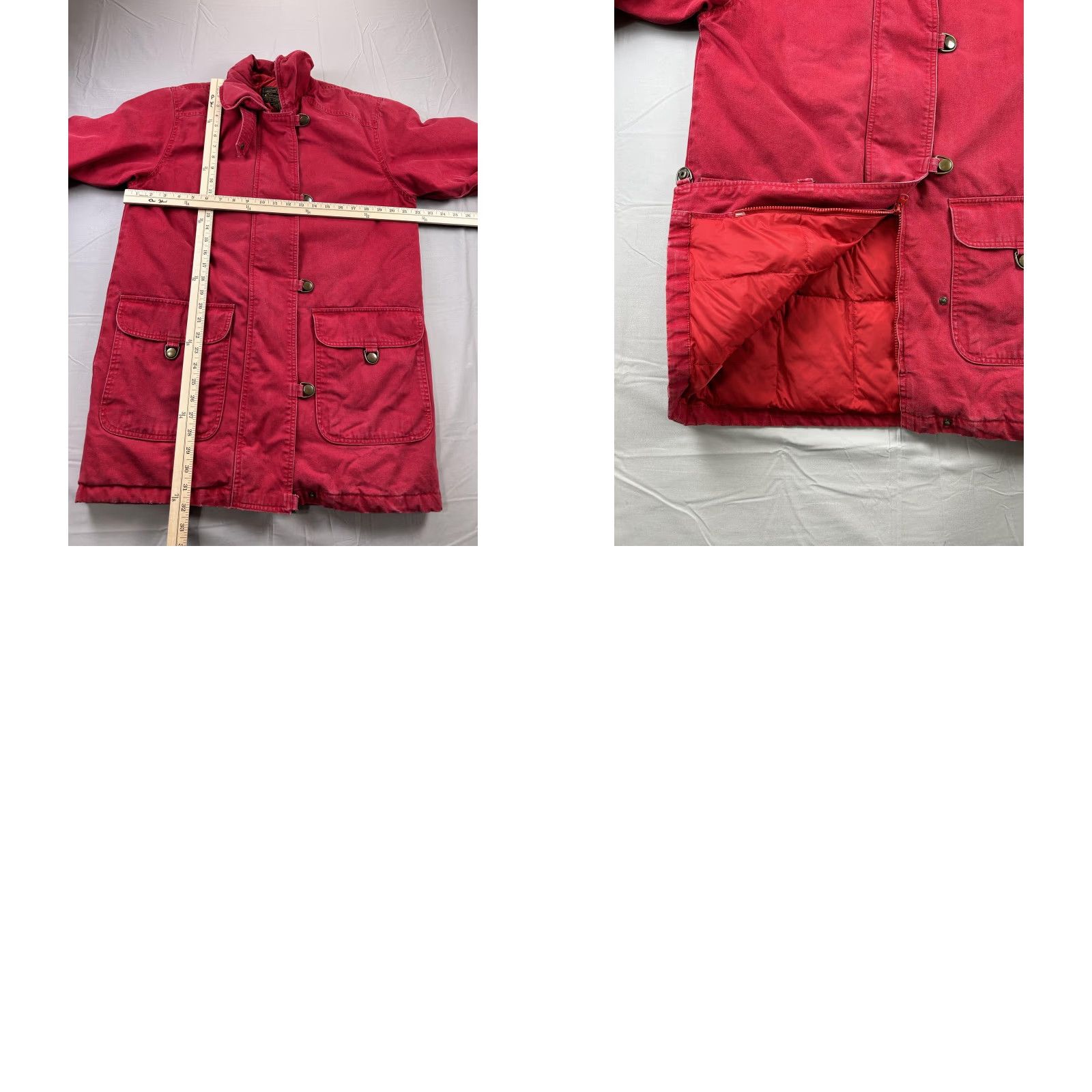 Eddie Bauer VINTAGE Eddie Bauer Coat Parka Women’s Medium Red Down Lined 90s Canvas Nylon Full Zip Pockets Collar Casual Travel Size M / US 6-8 / IT 42-44 - 8 Thumbnail