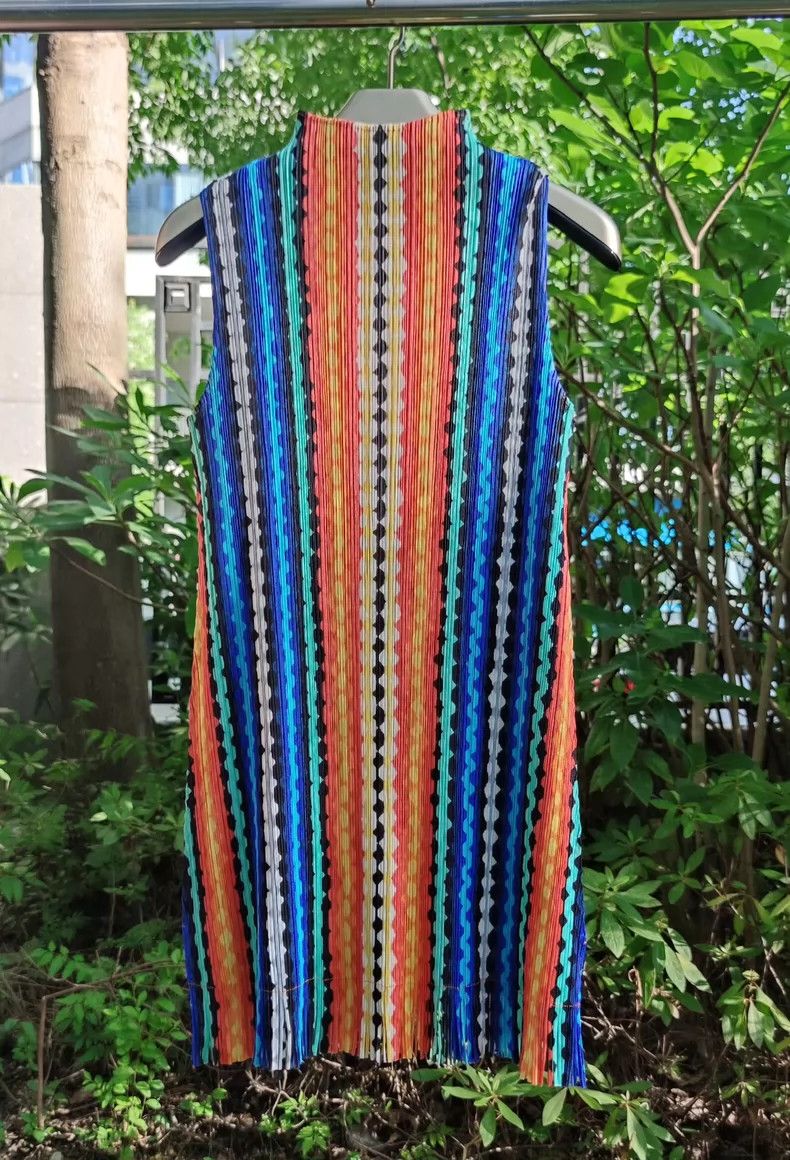 Issey Miyake Issey Miyake size:3 A small high-neck dress with yellow an Size M / US 6-8 / IT 42-44 - 4 Thumbnail