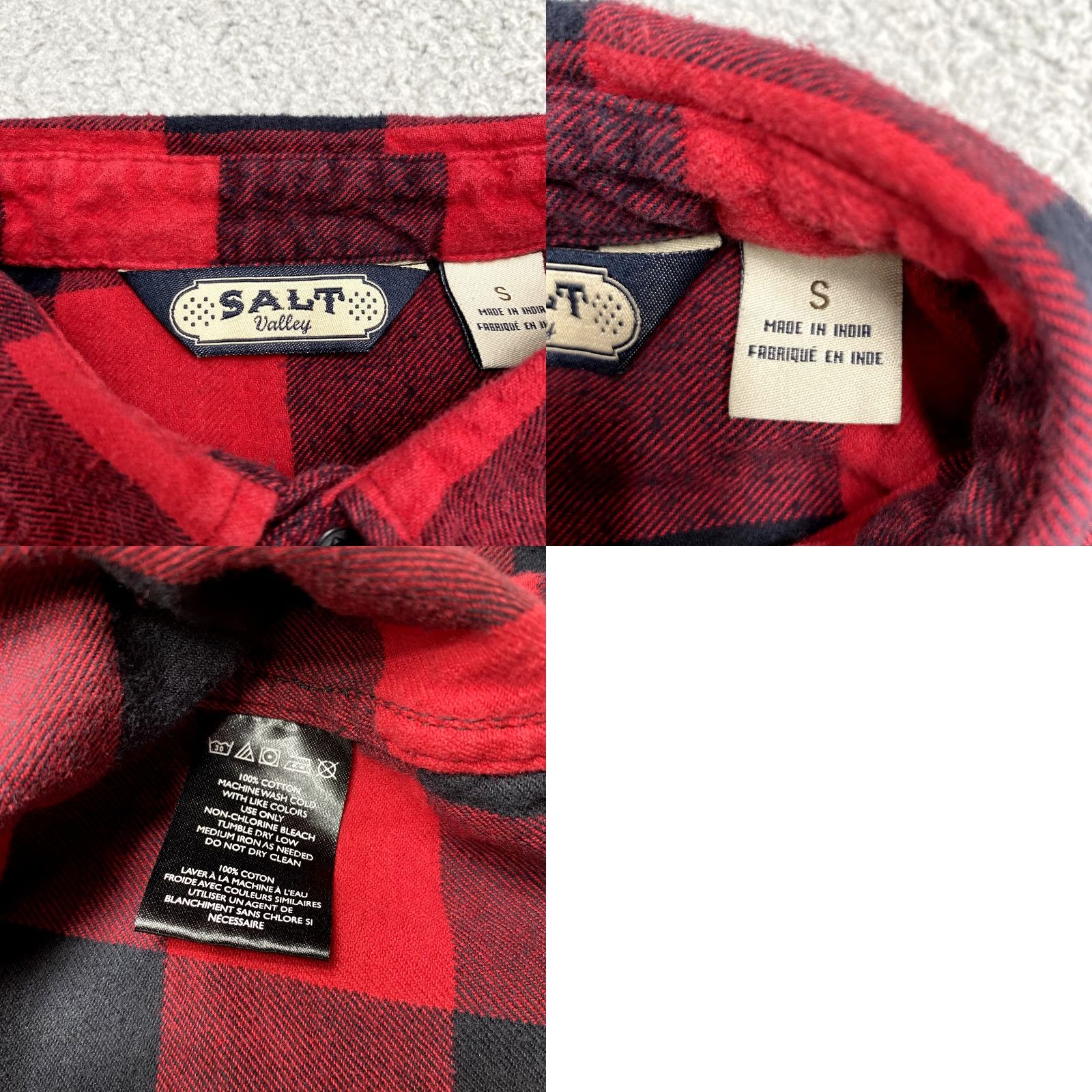 Vintage Salt Valley Shirt Mens Small Red Black Buffalo Check Flannel Button Up Western Size US S / EU 44-46 / 1 - 8 Thumbnail