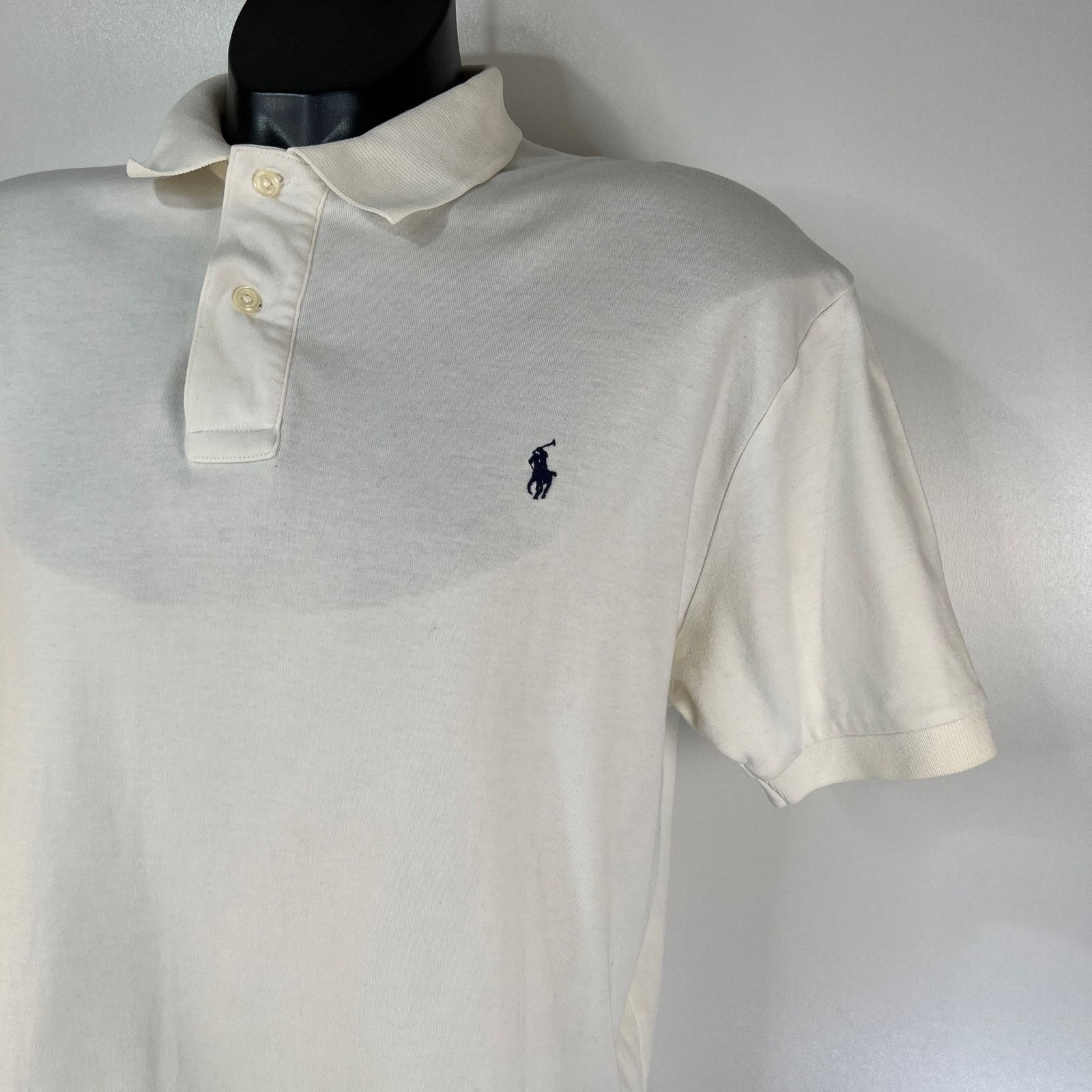 Polo Ralph Lauren × Vintage 90s Polo Ralph Lauren Classic White Polo Shirt Size US M / EU 48-50 / 2 - 5 Thumbnail