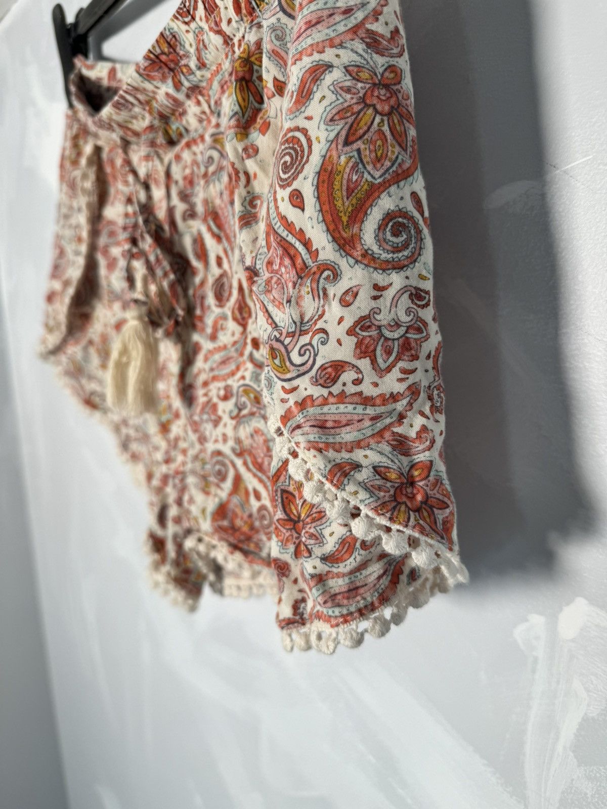 Vintage Atmosphere Floral Hippie Short Shorts Thin Size 28" / US 6 / IT 42 - 5 Thumbnail