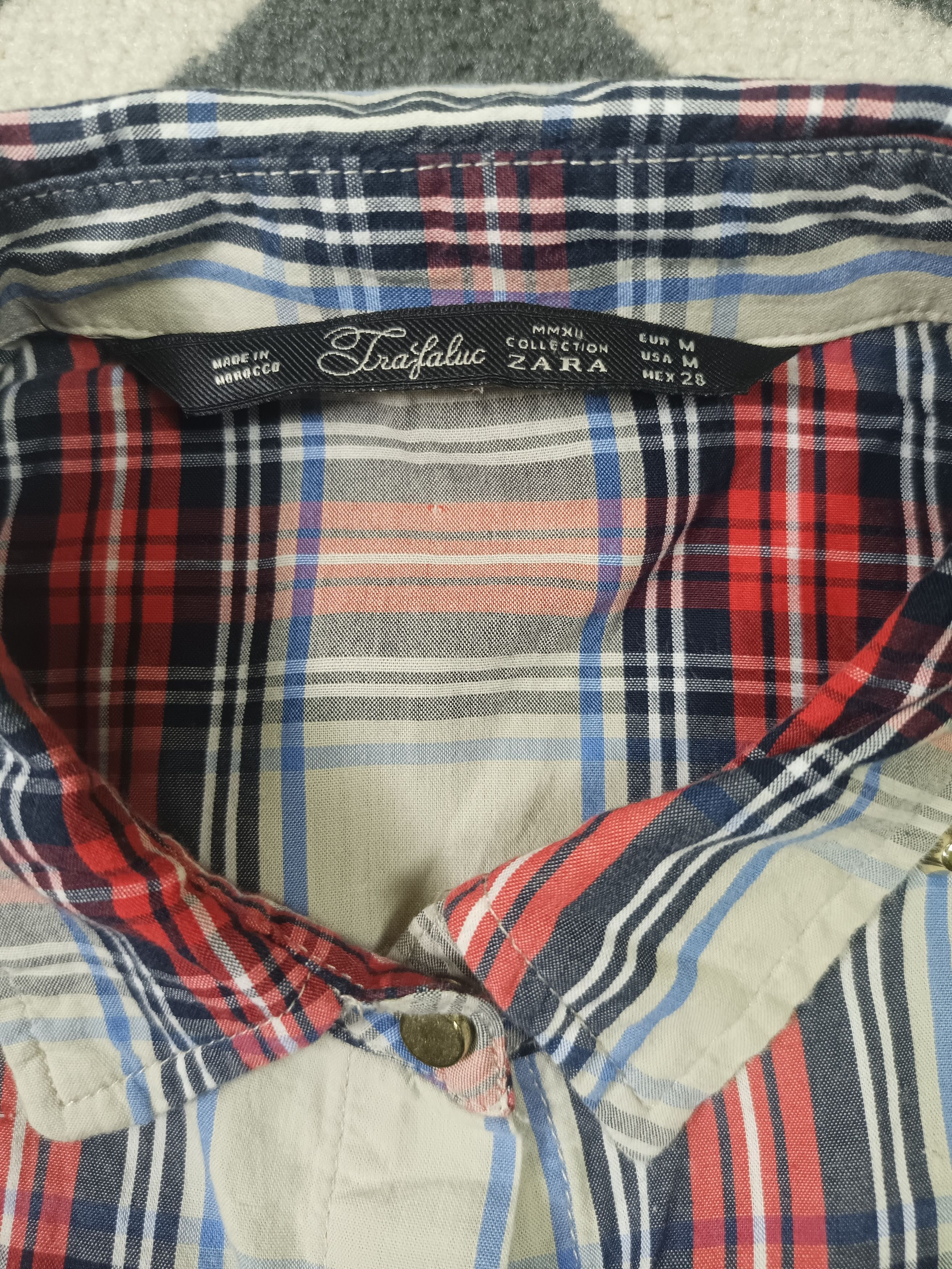 Designer × Japanese Brand × Zara ZARA TRAFALUC MMXII Collection Women Plaid Stud Shirt Size M / US 6-8 / IT 42-44 - 4 Thumbnail