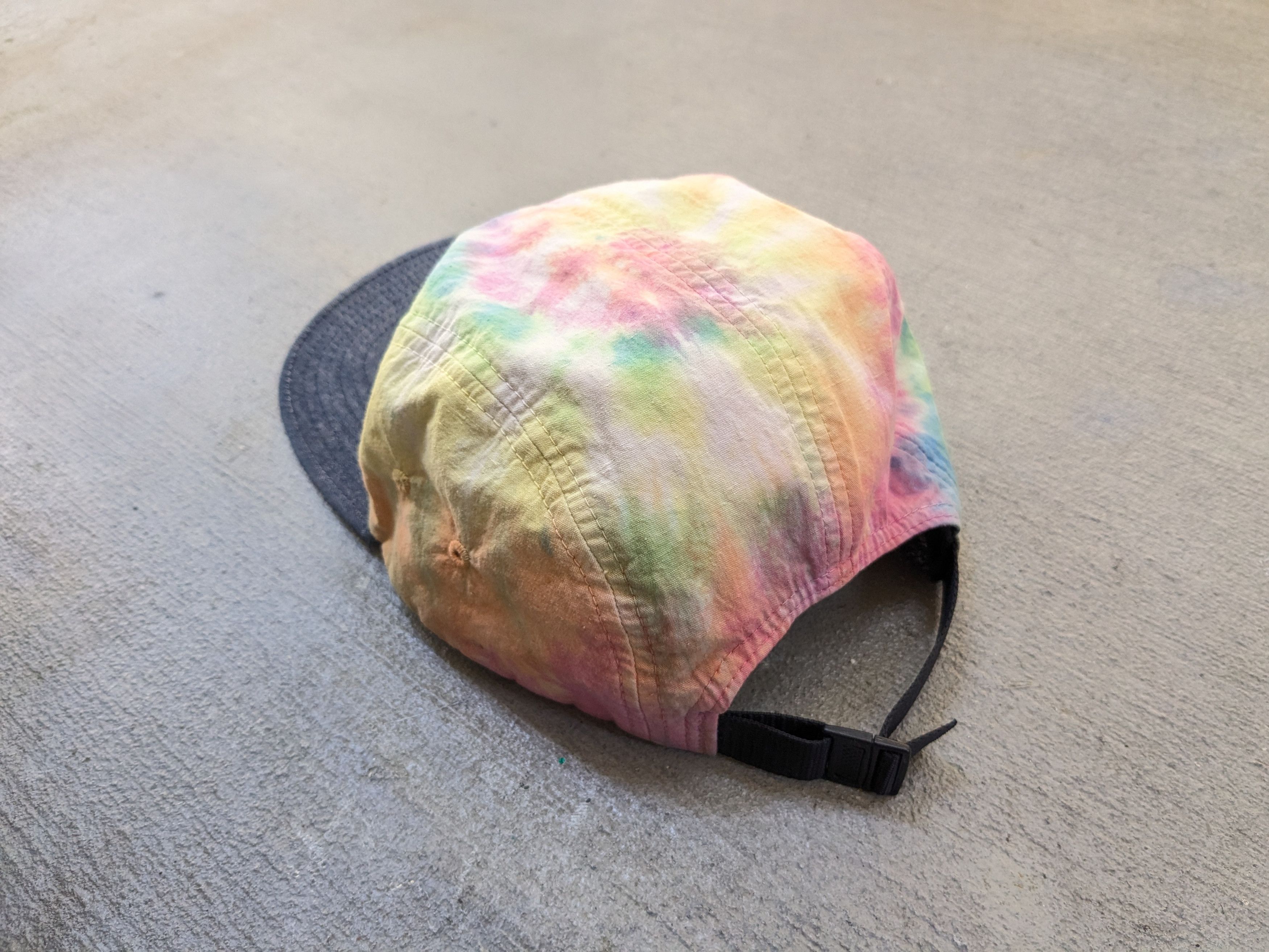 Supreme Supreme Tie Dye Camp Cap 5 Panel Rainbow Denim SS13 Size ONE SIZE - 7 Thumbnail
