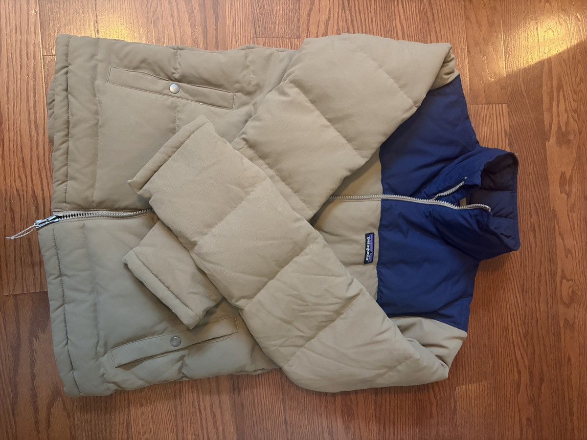 Patagonia Men’s Patagonia Bivy Down Puffer Jacket - Navy & Tan - Small Size US S / EU 44-46 / 1 - 4 Thumbnail