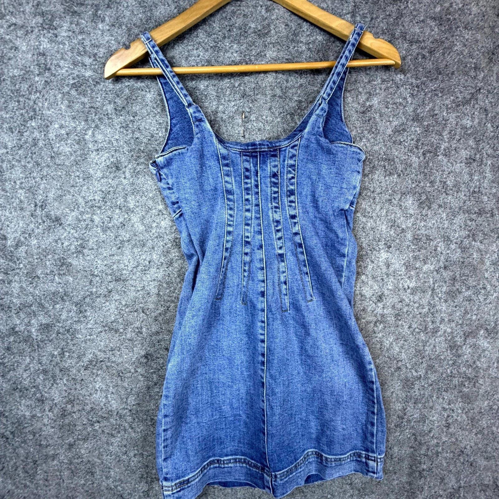 Rsq RSQ Mini Dress Womens Small Blue Y2K 90s Denim Stretch Size S / US 4 / IT 40 - 2 Thumbnail