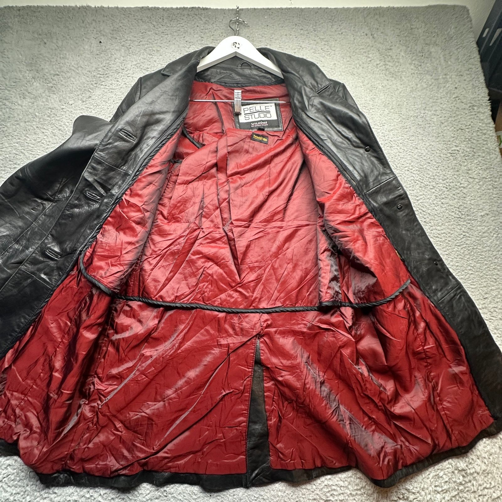 Wilsons Leather VTG Pelle Studio Wilsons Thinsulate Leather Coat Women Large Size L / US 10 / IT 46 - 7 Thumbnail