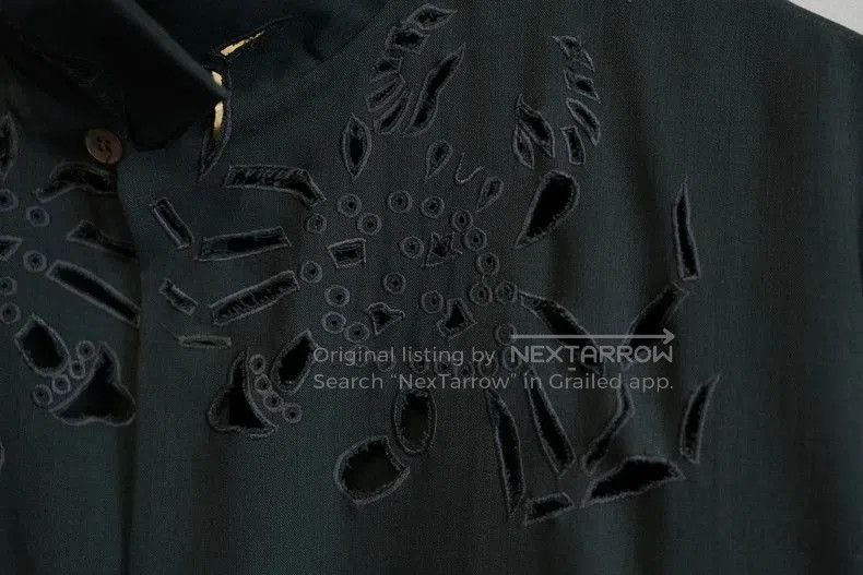 Yohji Yamamoto Yohji Yamamoto Floral Embroidered Shirt Size US M / EU 48-50 / 2 - 3 Thumbnail