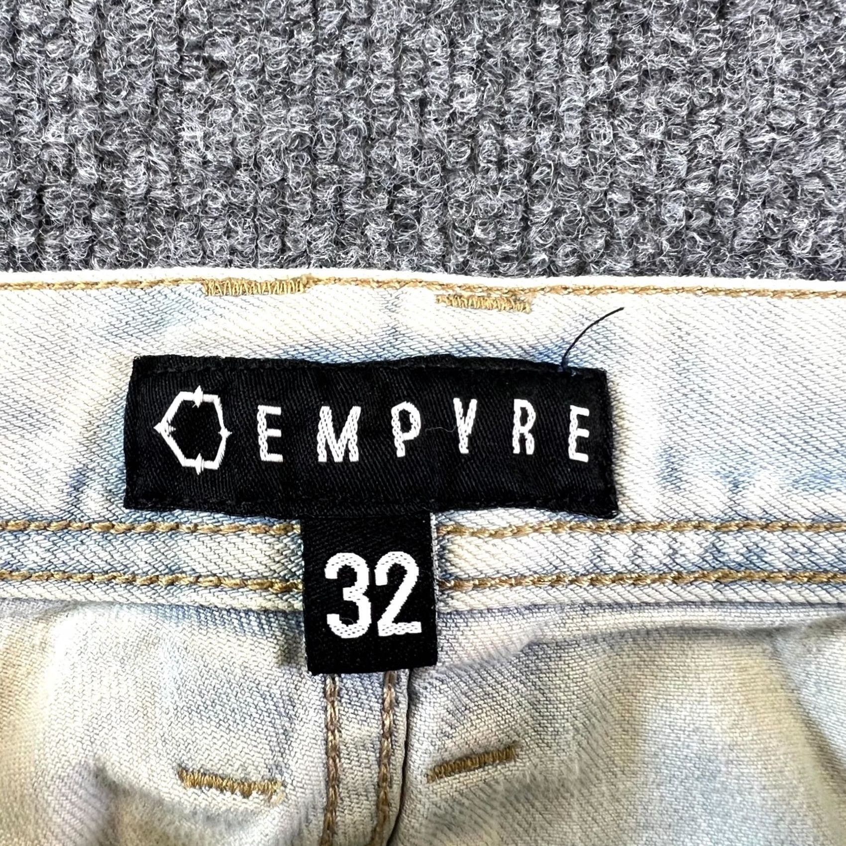 Empyre Empyre Verge Jeans Mens 32 Light Blue Denim Cotton Stretch Skinny Leg Streetwear Jeans Size US 32 / EU 48 - 6 Thumbnail