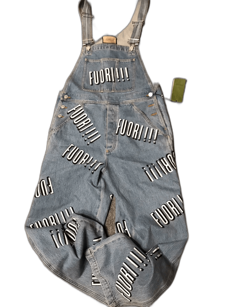 Gucci Gucci Denim Dungarees with Logo Print Size US 34 / EU 50 - 1 Thumbnail