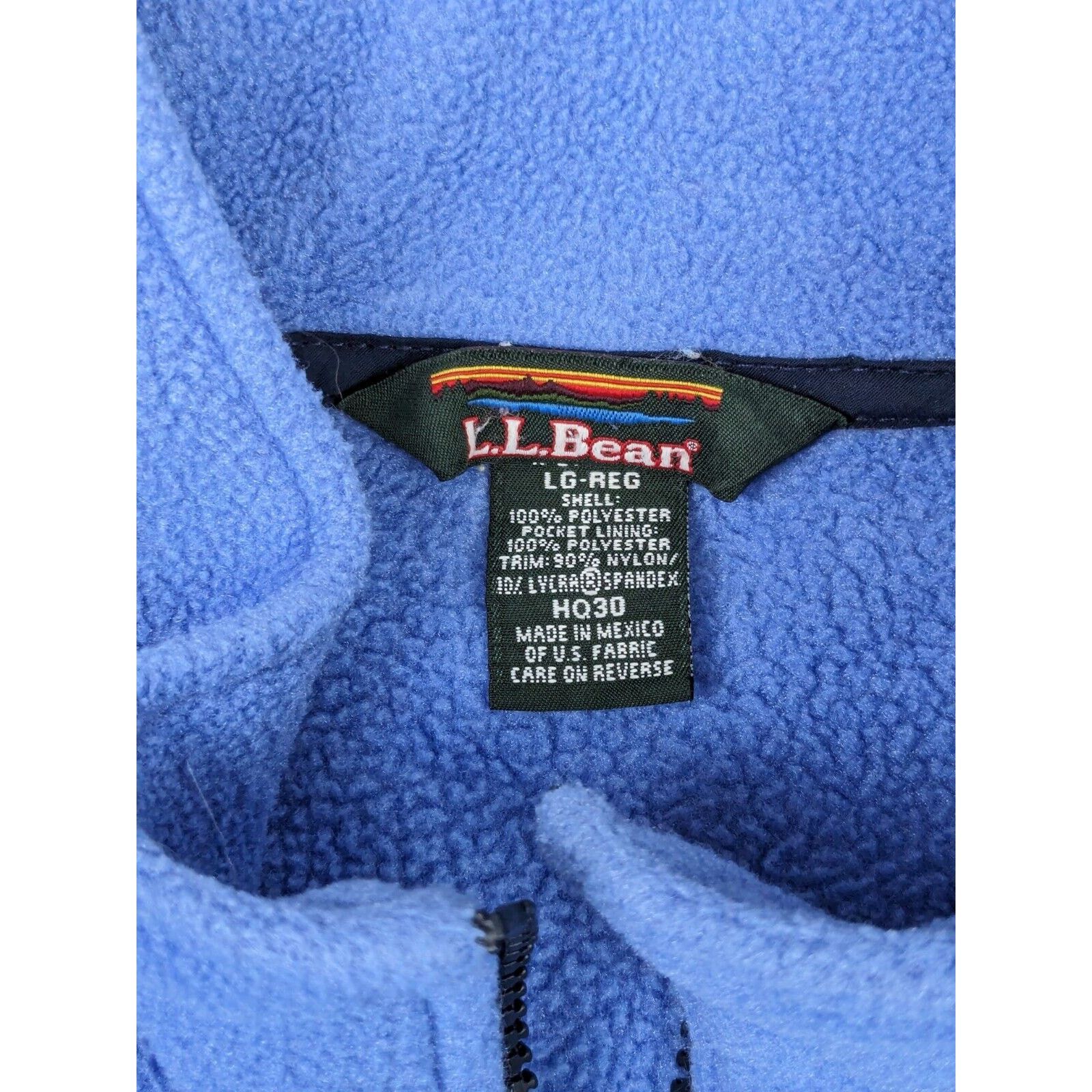 L.L. Bean Vtg LL Bean Jacket Light Blue Lavender Fleece Zip Polartec Size L / US 10 / IT 46 - 5 Thumbnail
