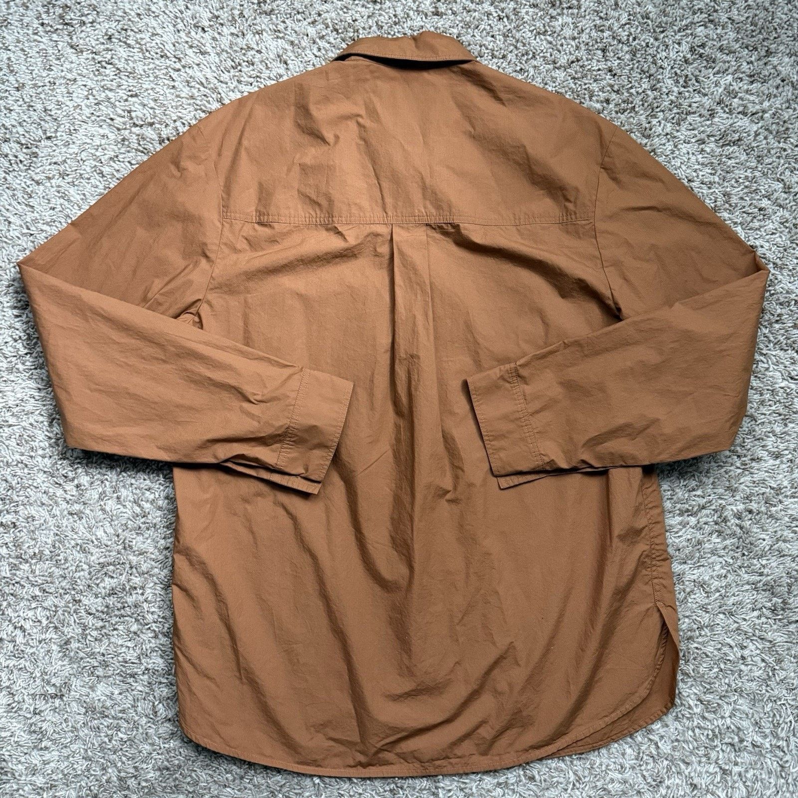 Nanushka $520 Nanushka Tan Orange Damos Shirt Oversized Button Up Size US M / EU 48-50 / 2 - 7 Thumbnail