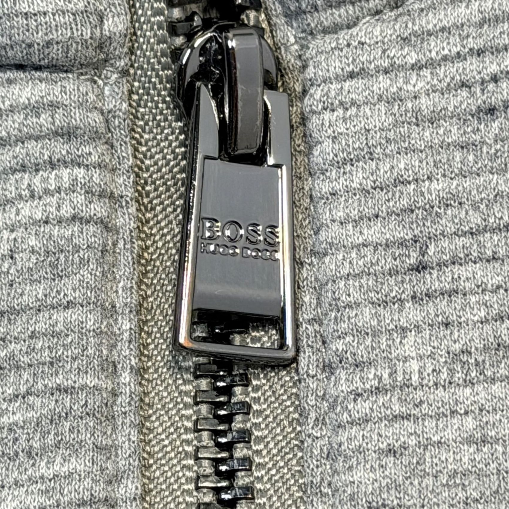 Hugo Boss BOSS Hugo Boss Sweater Mens Large Gray Quarter Zip Mock Neck Pullover Long Sleeve Knit Size US L / EU 52-54 / 3 - 4 Thumbnail