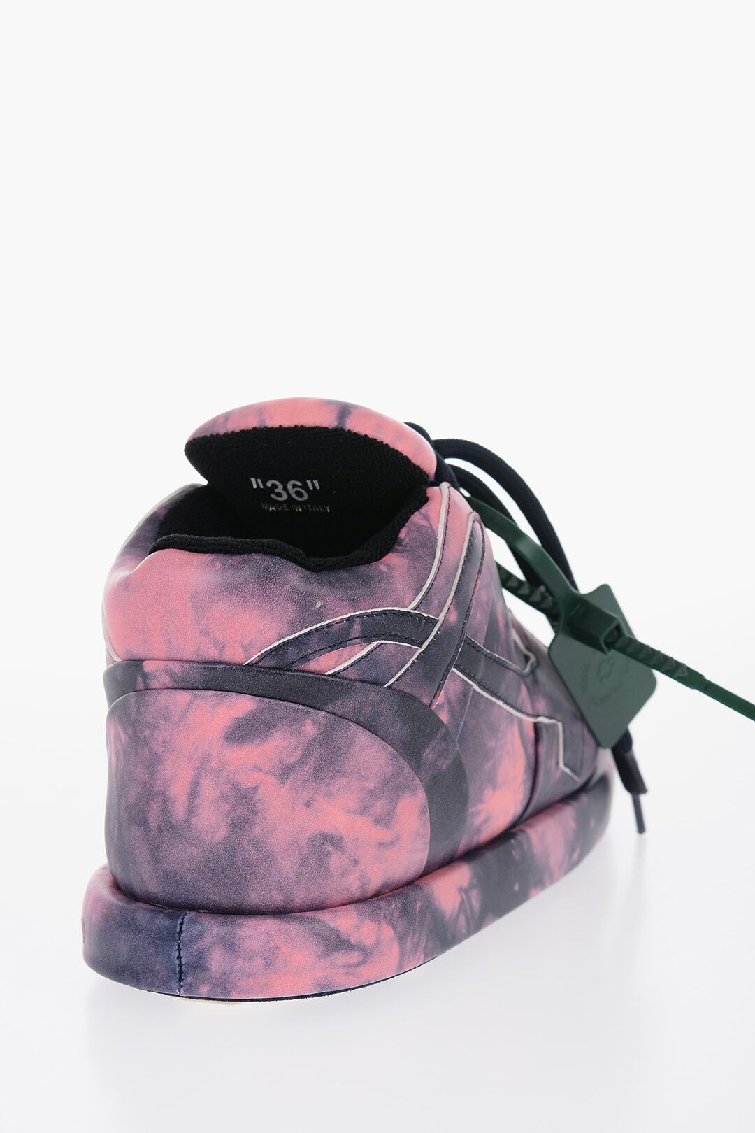Off-White og1mm1024 Tie Dye Leather Bump Padded Sneakers in Pink Size US 8 / IT 38 - 2 Thumbnail