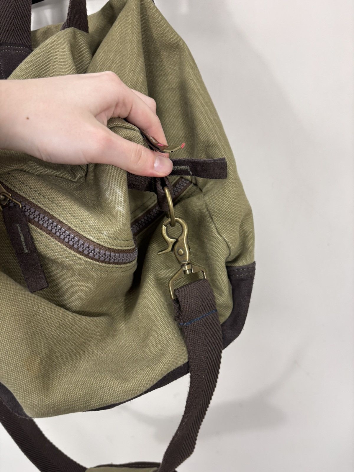 Other Vintage Think Pink Yosemite Canvas Leather Duffle Bag Size ONE SIZE - 9 Thumbnail