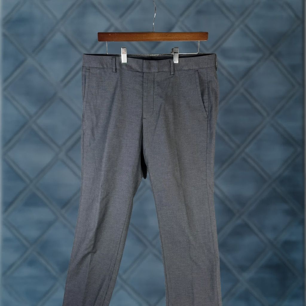 Bonobos Bonobos Pants Mens 33x32 Gray Stripe Chino Dress Stretch Flat Front Tapered Weekday Warrior Tuesday Casual Business Size US 33 - 1 Thumbnail