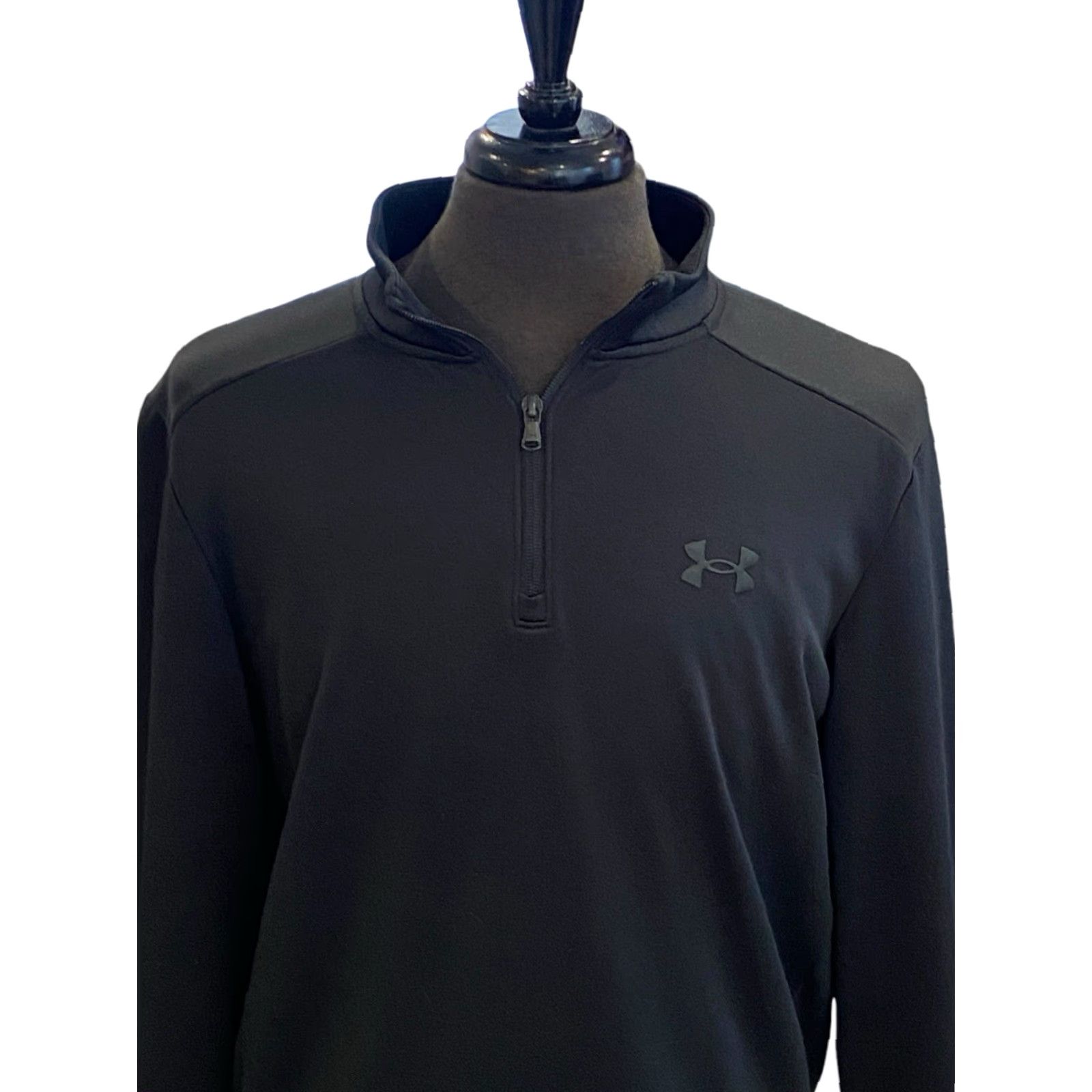 Under Armour Under Armour Jacket Mens Black 1/4 Zip Loose Fit Polyester 1/4 Zip Long Sleeve Medium M Black Mens Jacket Size US M / EU 48-50 / 2 - 4 Thumbnail
