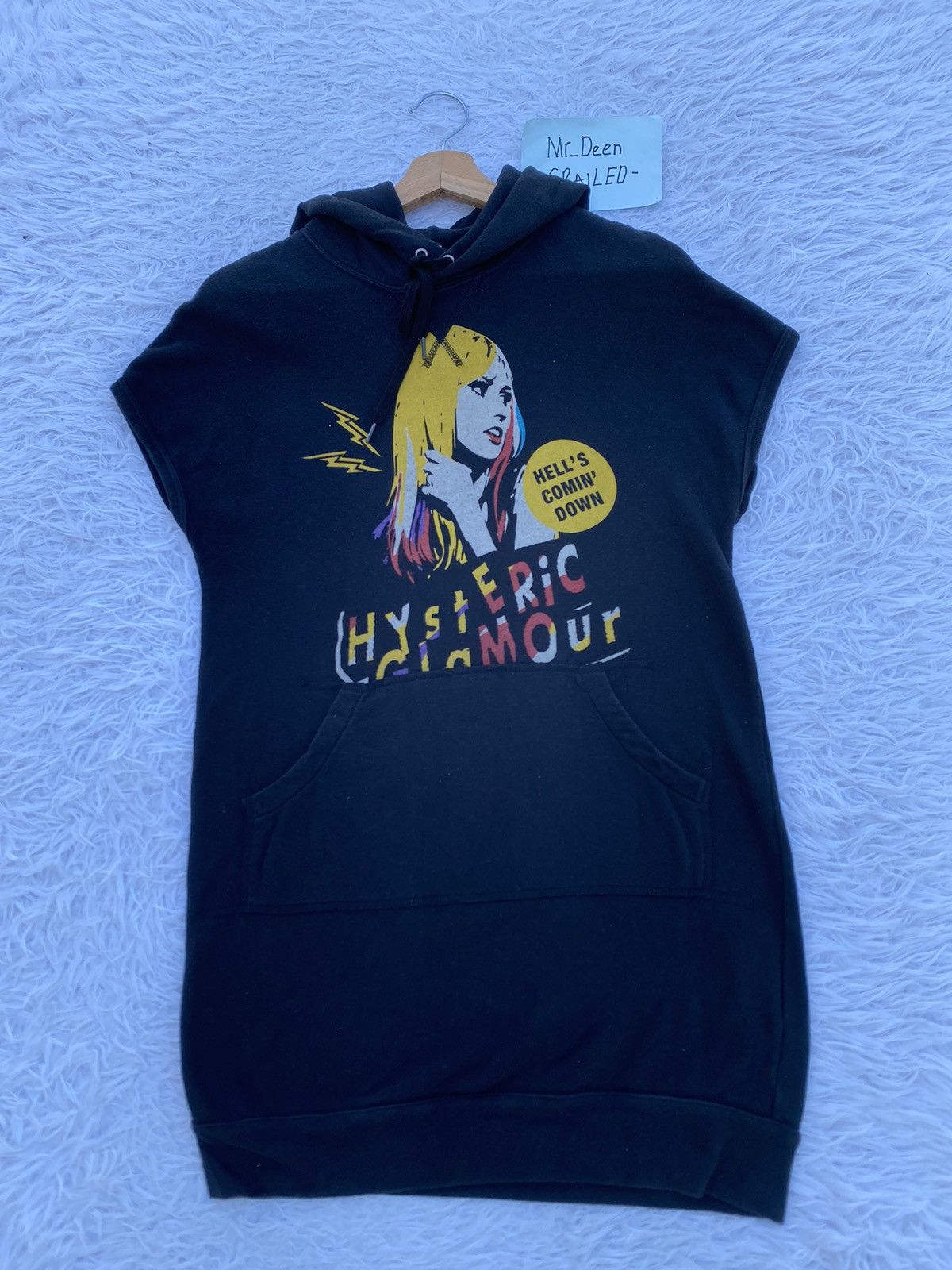 Hysteric Glamour Rare Hysteric Glamour Sleeveless Hooded Hell’s Comim’ Down’ Size US S / EU 44-46 / 1 - 4 Thumbnail