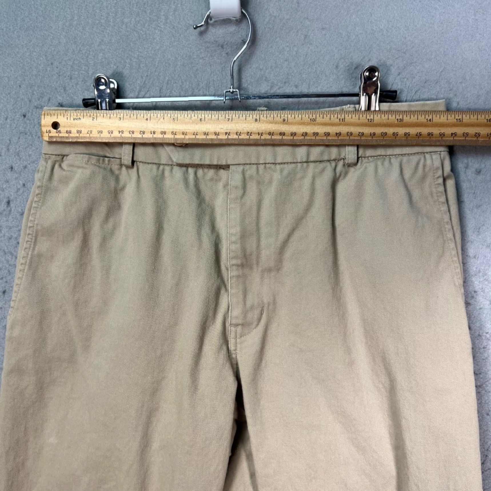 Saintwoods Saint Woods Beige Khaki Pants Mens Size 30 Cotton Embroidered Logo Straight Leg Size US 30 / EU 46 - 6 Thumbnail