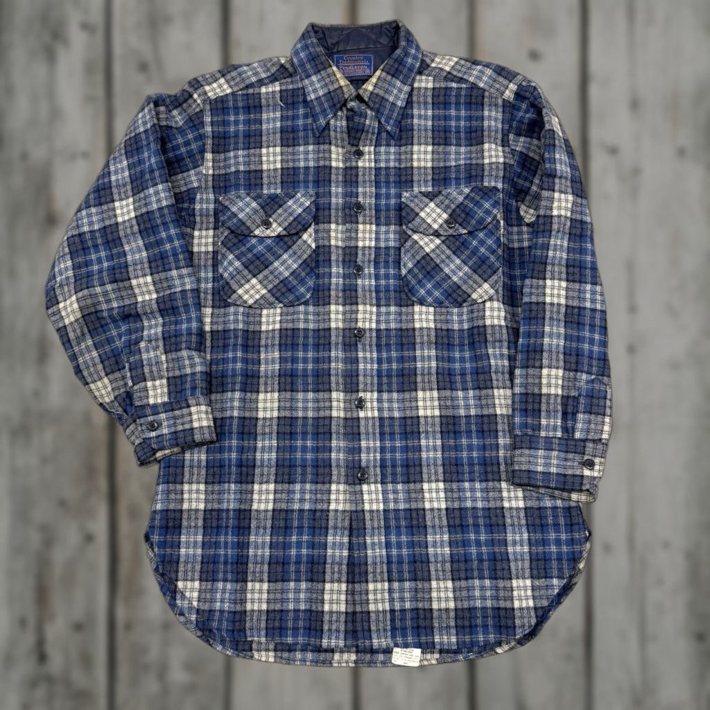 Pendleton VINTAGE Pendleton Plaid Wool Button-Up Shirt Mens Medium Brown USA Size US M / EU 48-50 / 2 - 1 Thumbnail