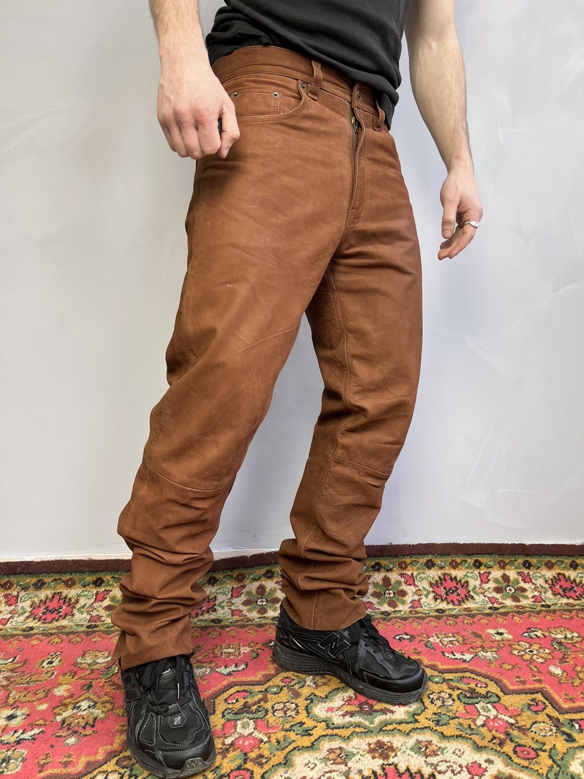 Levi's Vintage Clothing × Vintage Vintage MOTO LEATHER SUEDE 90s PANTS ARIZONA 80s Size US 30 / EU 46 - 6 Thumbnail