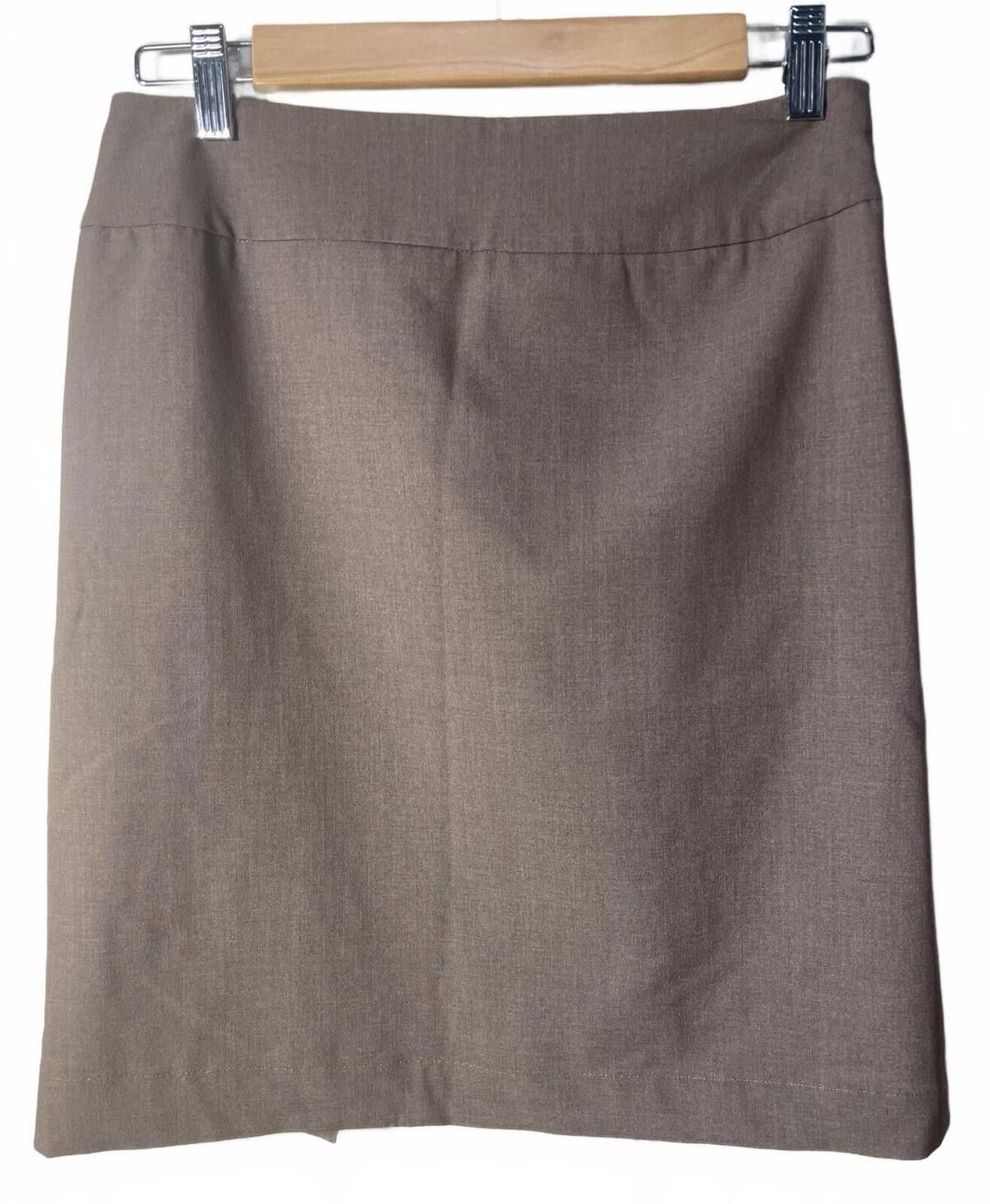 Elie Tahari Tahari Classic A Mini Skirt Women's Sz 4 Brown Lined Neutral Size 27" / US 4 / IT 40 - 5 Thumbnail