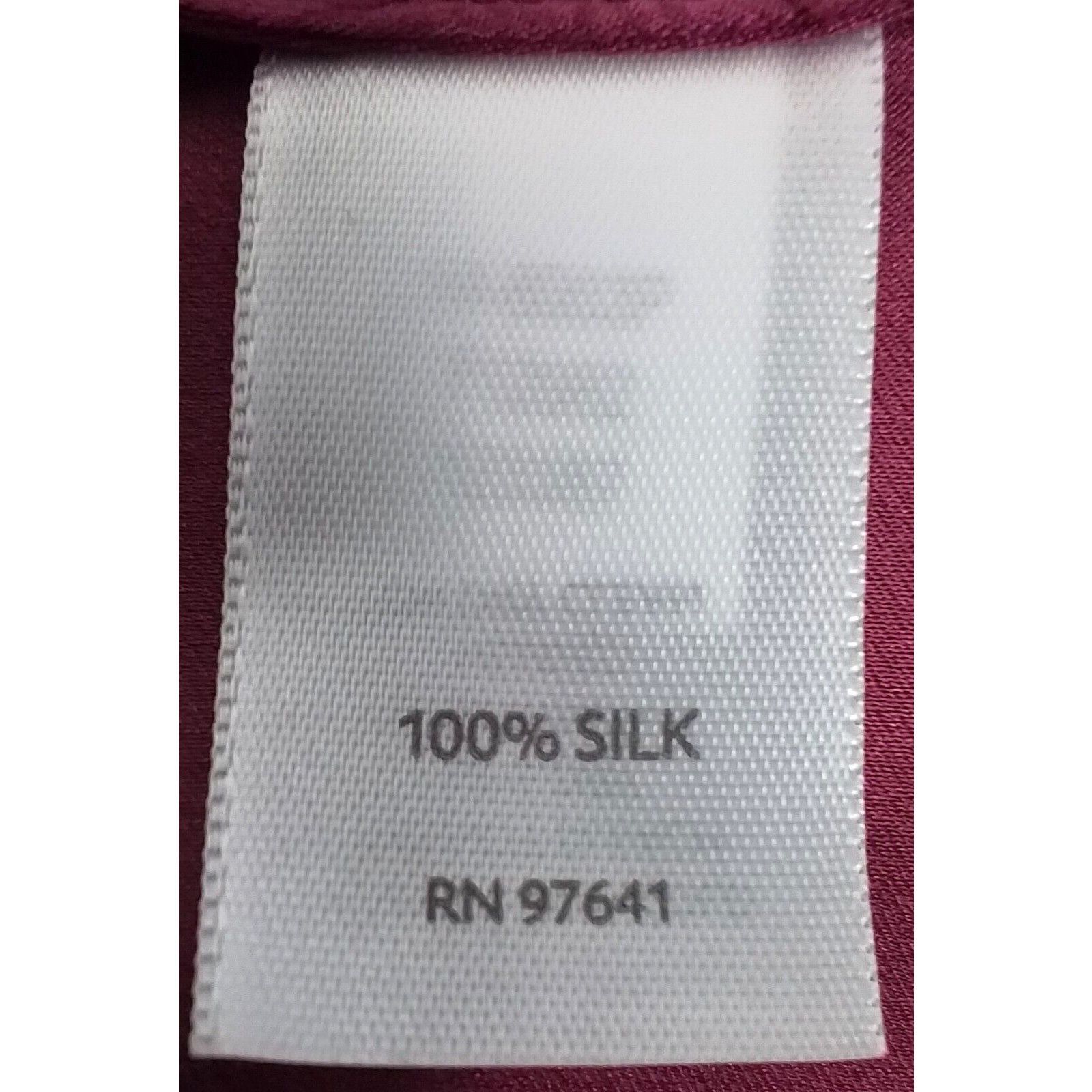 J. Jill J Jill Silk Dress Women's Medium Petite Long Sleeve Burgundy Size M / US 6-8 / IT 42-44 - 6 Thumbnail