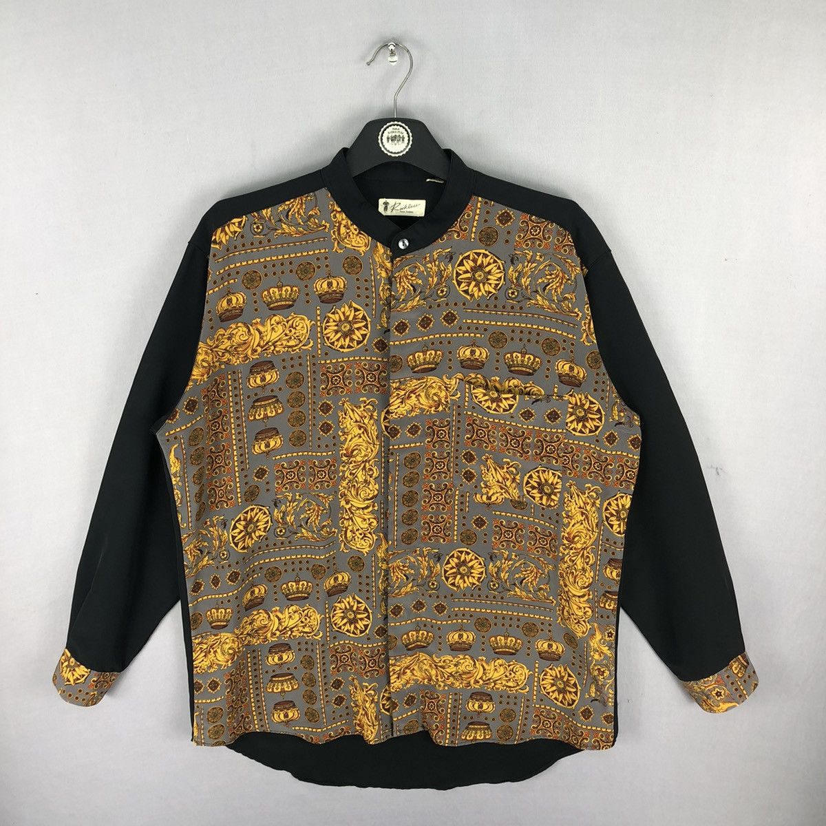Flannel Vintage 80's Rayon Shirts Round Collar by Reckless Size US L / EU 52-54 / 3 - 1 Thumbnail