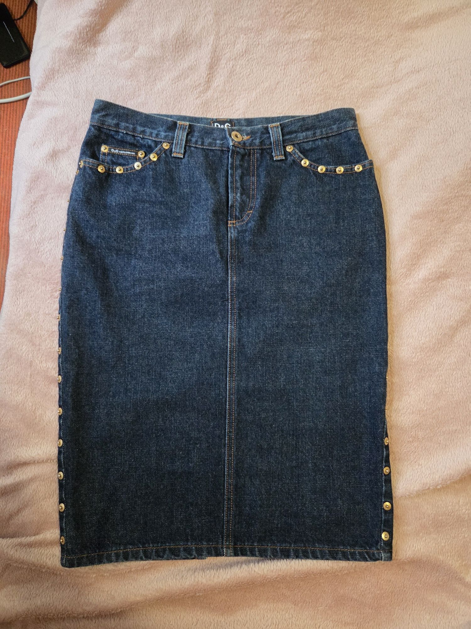 Dolce & Gabbana Dolce Gabbana Y2K Denim Skirt Size 28" / US 6 / IT 42 - 1 Thumbnail