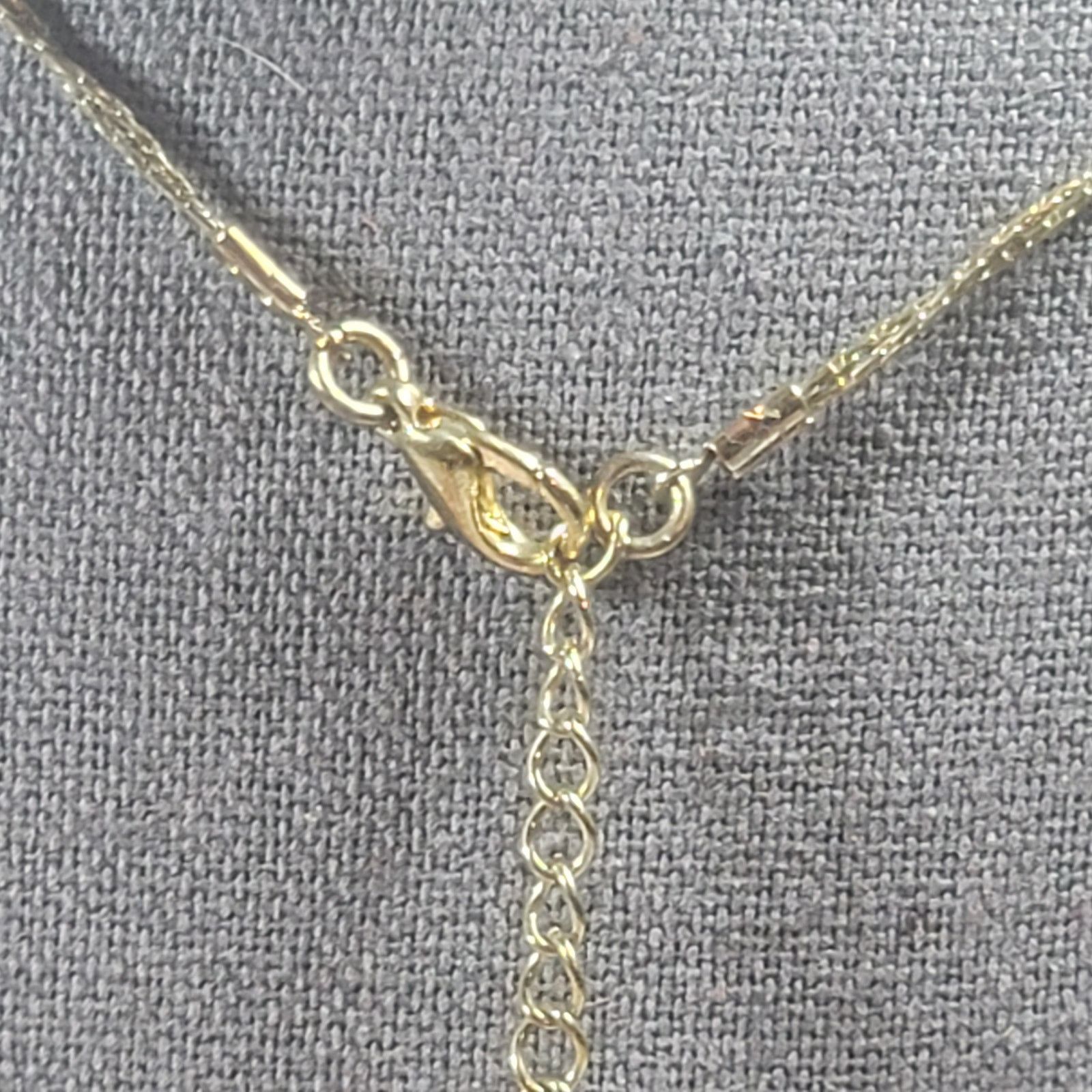 Other Double Strand Gold Amber Pink Iridescent Beads 16" Necklace Size ONE SIZE - 4 Thumbnail