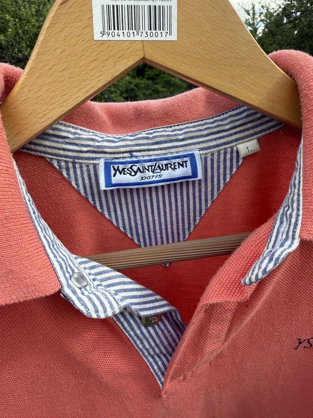 Vintage × Yves Saint Laurent Yves saint laurent small logo vintage orange polo Size US L / EU 52-54 / 3 - 3 Thumbnail