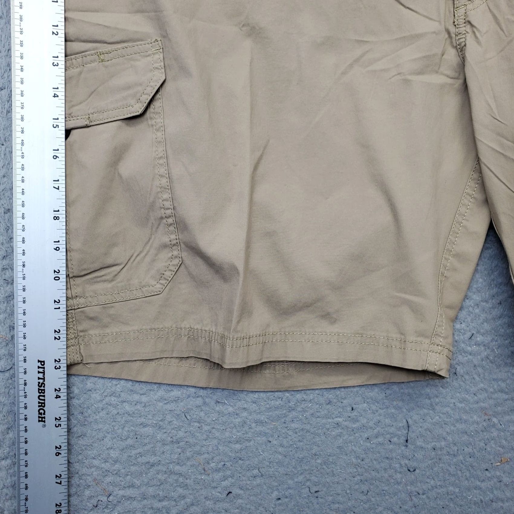 Lee Lee Cargo Shorts Mens 54 Brown Relaxed Performance 10.25 Inseam Waistband 26.5" Cargo Pocket Cotton Cotton Lee Extreme Motion Size US 38 / EU 54 - 3 Thumbnail
