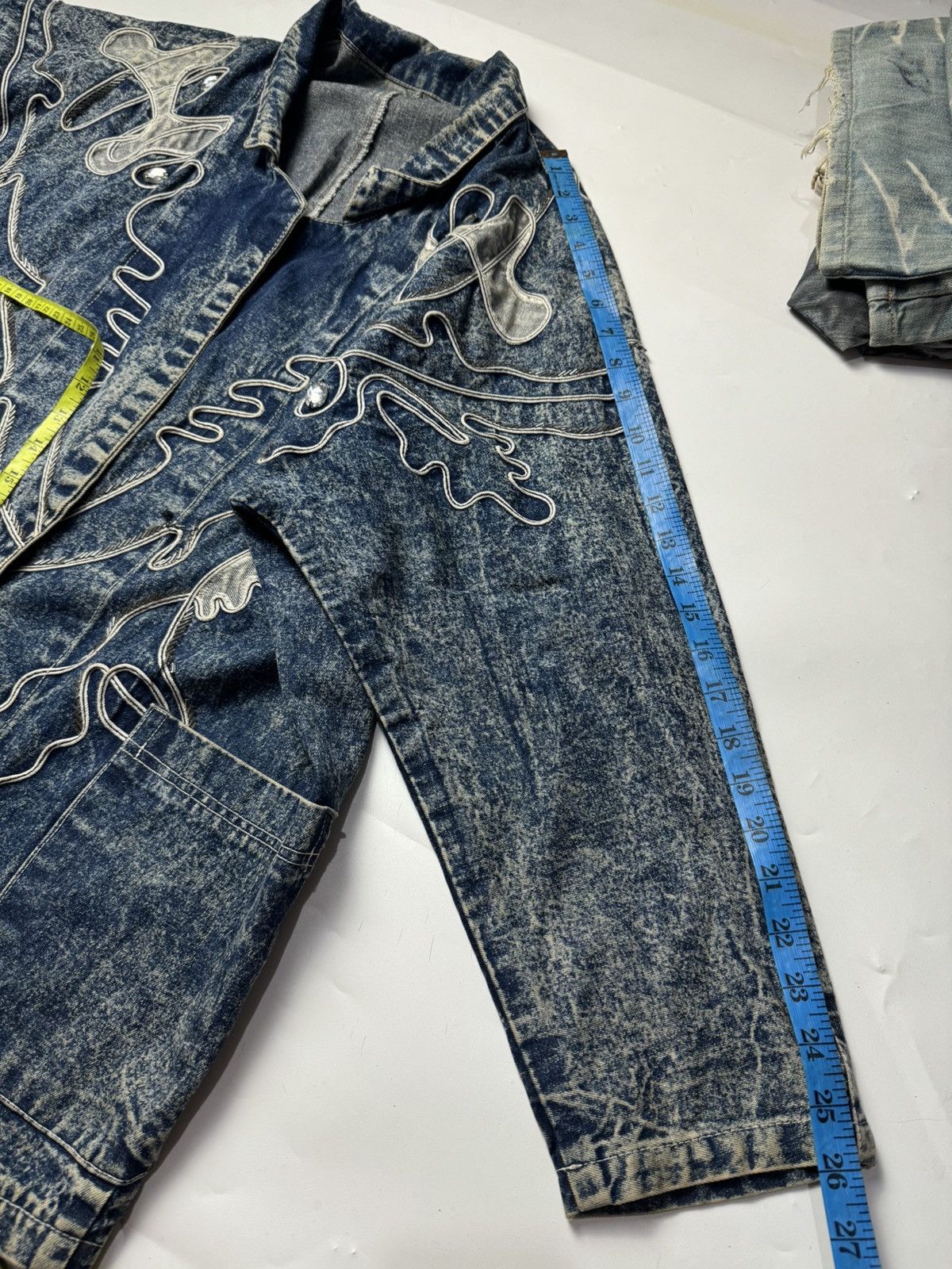If Six Was Nine × Japanese Brand × Le Grande Bleu (L.G.B.) Japanese Style Denim Like Blazer Issey ys style Size US L / EU 52-54 / 3 - 10 Thumbnail