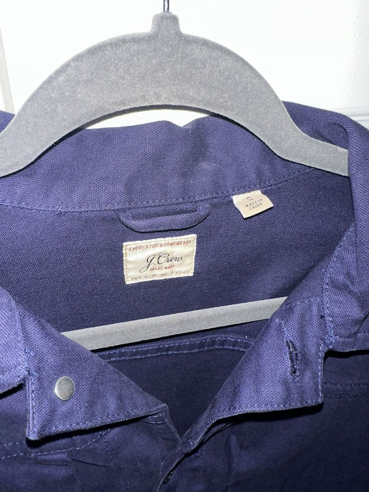 J.Crew × Wallace & Barnes Wallace & Barnes garment-dyed duck canvas trucker jacket Size US S / EU 44-46 / 1 - 4 Thumbnail