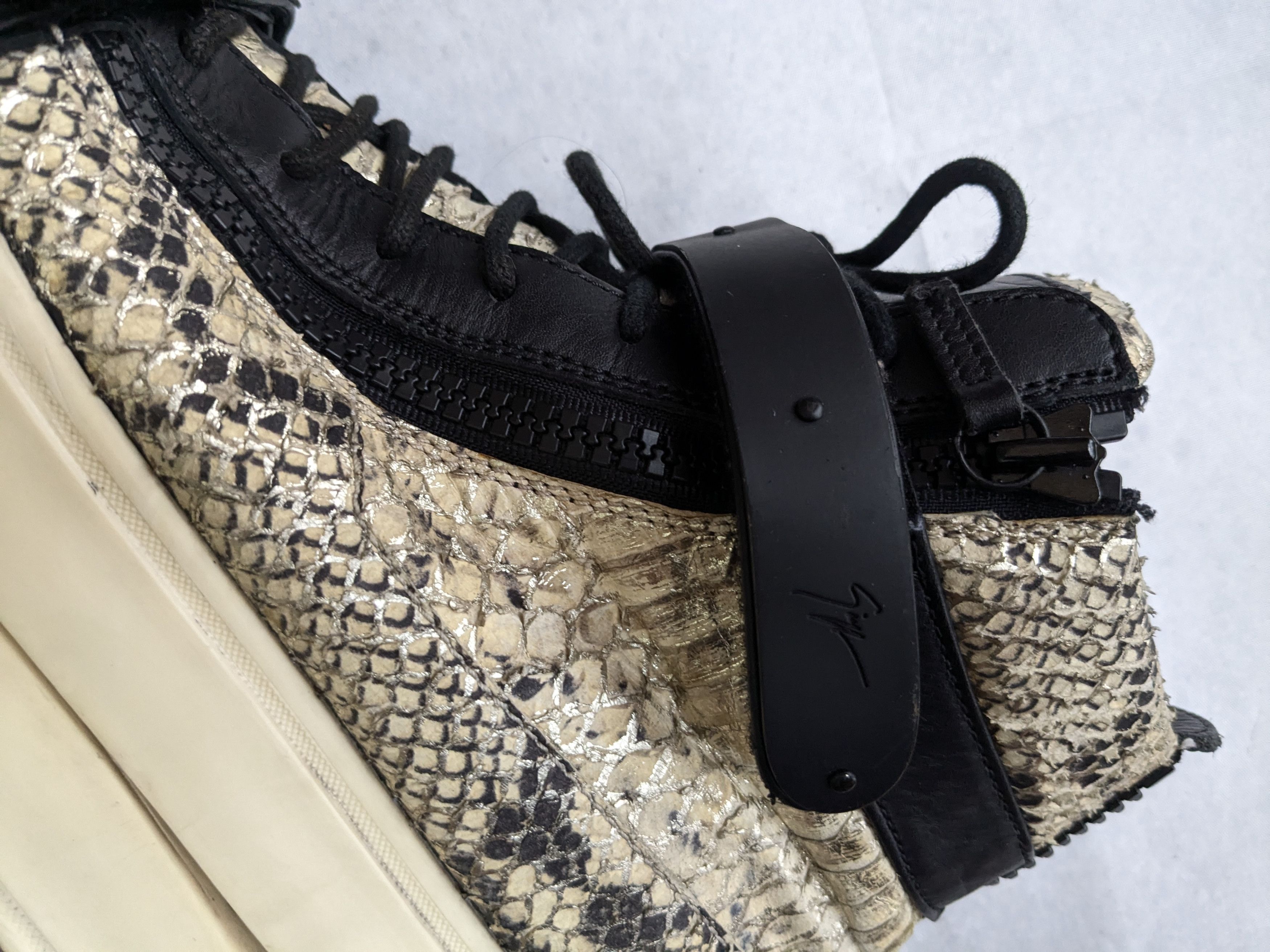 Giuseppe Zanotti Giuseppe Zanotti Sneakers Snakeskin Black 12 45 Size US 12 / EU 45 - 12 Thumbnail