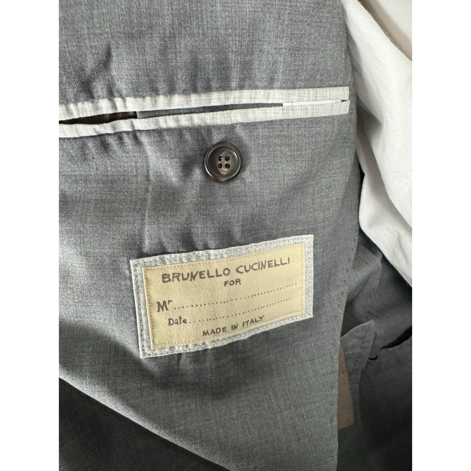 Brunello Cucinelli Brunello Cucinelli Gray Wool Silk Blazer 54/44 Light Size 44R - 5 Thumbnail