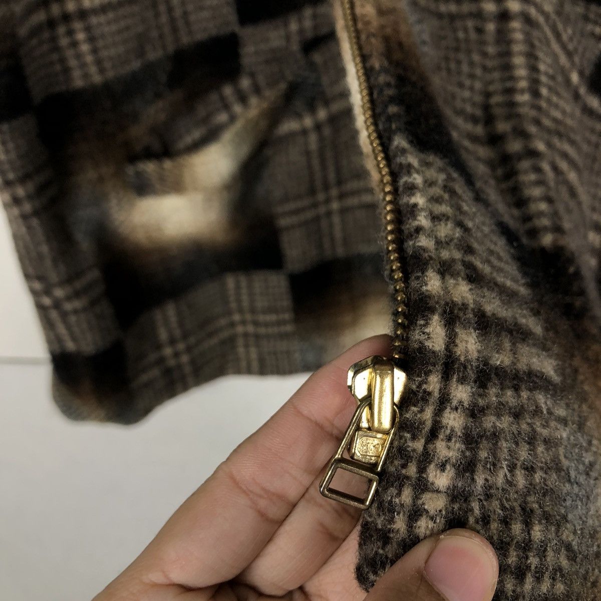 Flannel 🔥90s Vintage Bomber Wool Jacket Daily Wear Works Japan Made Size US L / EU 52-54 / 3 - 13 Thumbnail