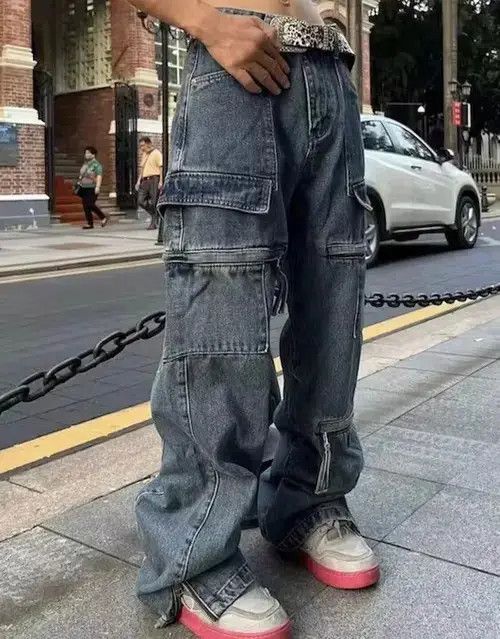 【90s Coogi】baggy half denim pant hiphop ☆—Coogi style—Sneakers—Glanz—Shiny—Baggy—Jeans—Black—Silver