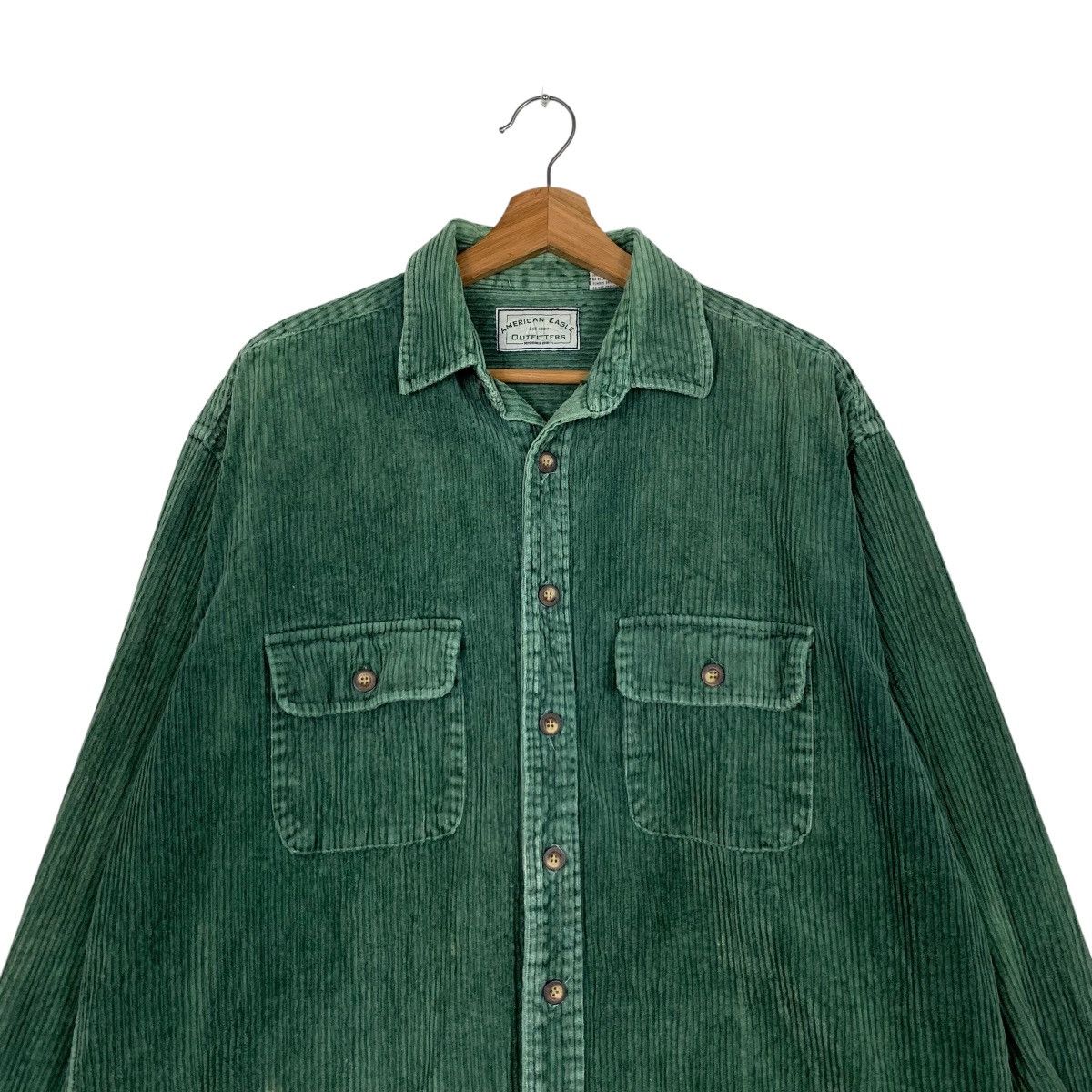 American Eagle Outfitters AMERICAN EAGLE Green Corduroy Flannel Jacket #1818-C22 Size US M / EU 48-50 / 2 - 2 Thumbnail