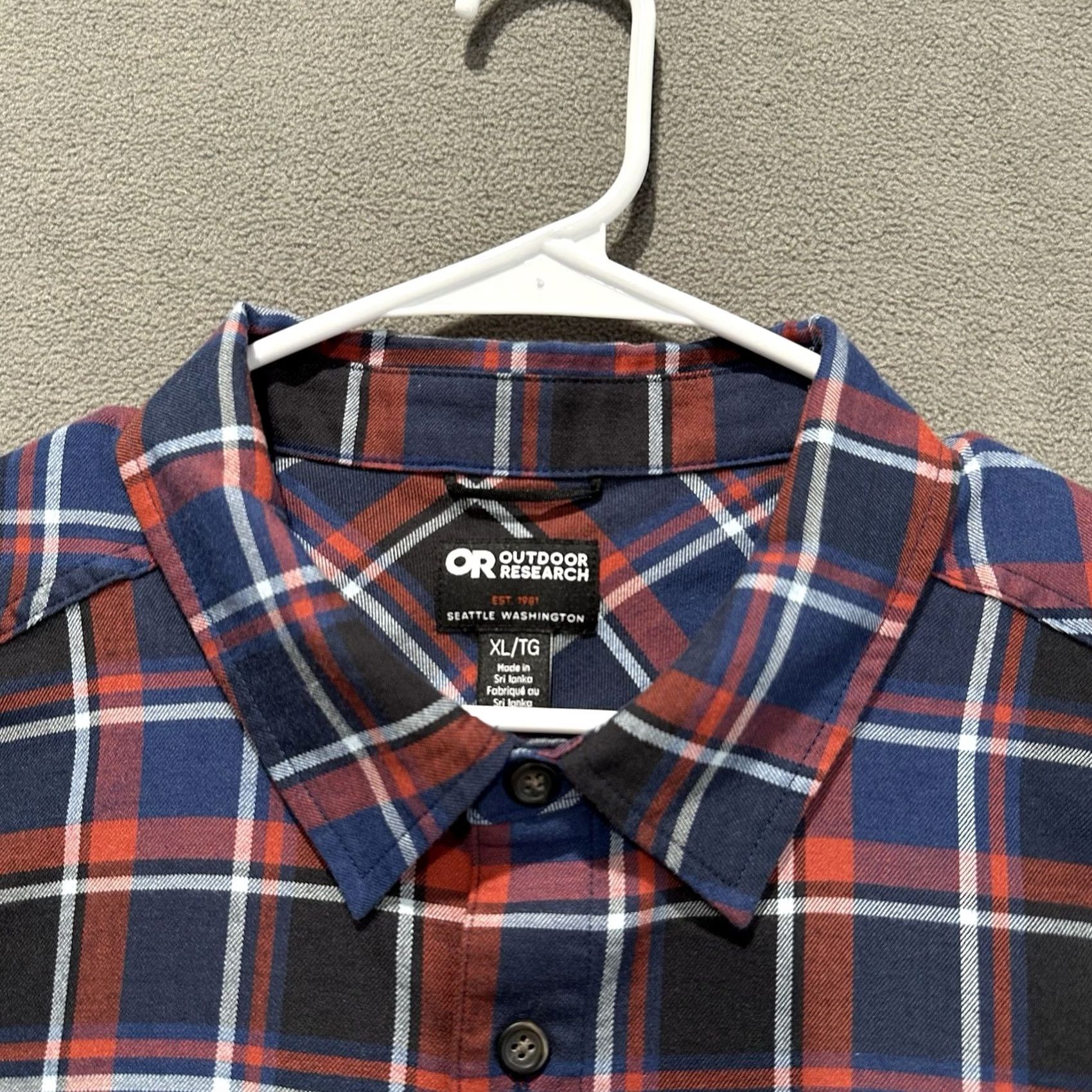 Outdoor Research Outdoor Research Flannel Shirt Mens Size XL Blue Red Plaid Button Up Ravenna Casual Workwear Size US XL / EU 56 / 4 - 3 Thumbnail